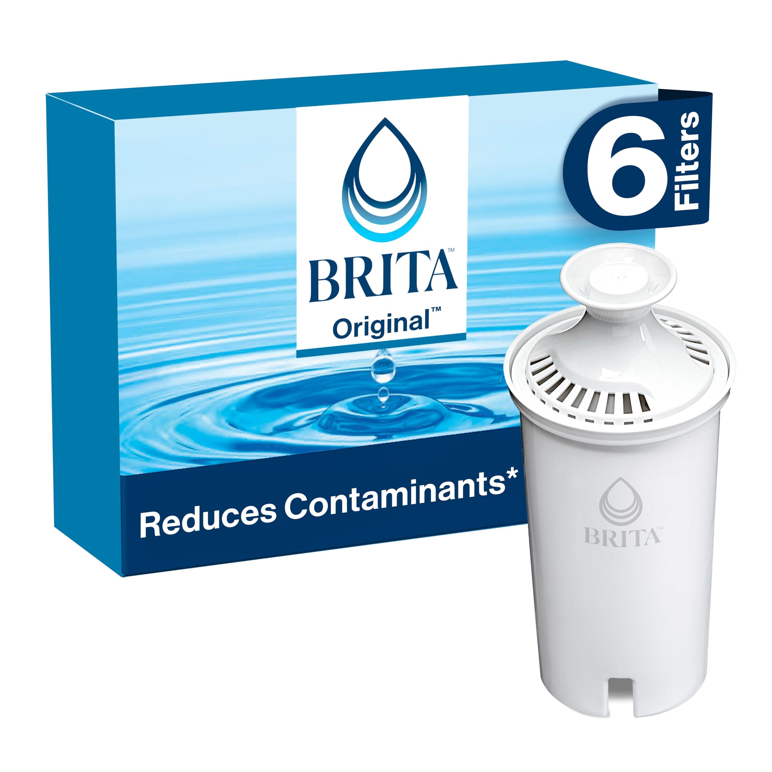 Yuandidu 71048 35557 Brita Water Pitcher Replacement Filters, White-6 pk, kkk, 6ct