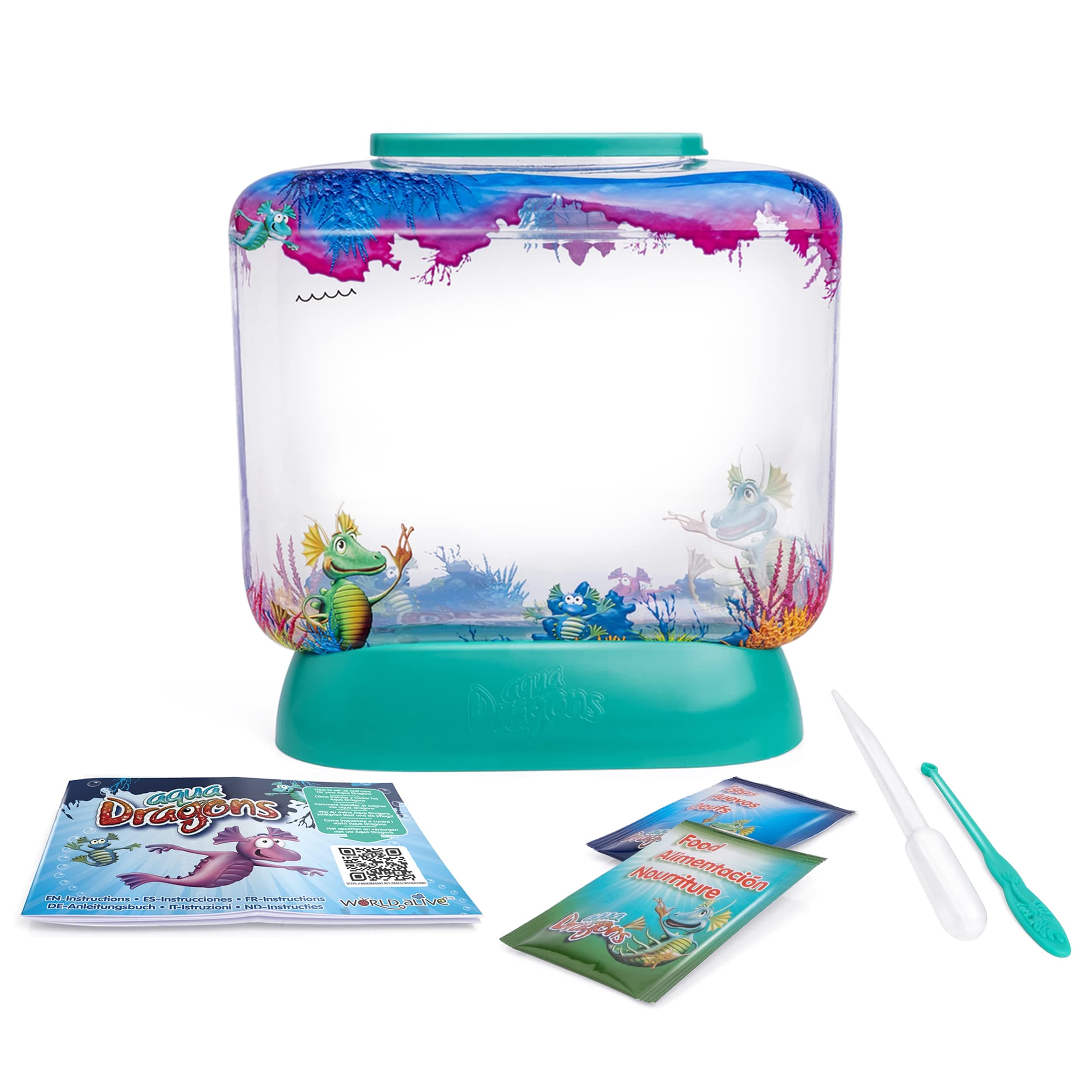 Aqua Dragons Underwater World – Hatch and Grow Aquatic Pets – 8 pc Tank