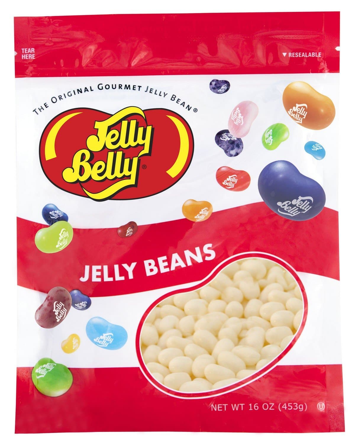 Coconut Jelly Beans - 1 Pound (16 Ounces) Resealable Bag - Genuine, Official, Straight from the Source