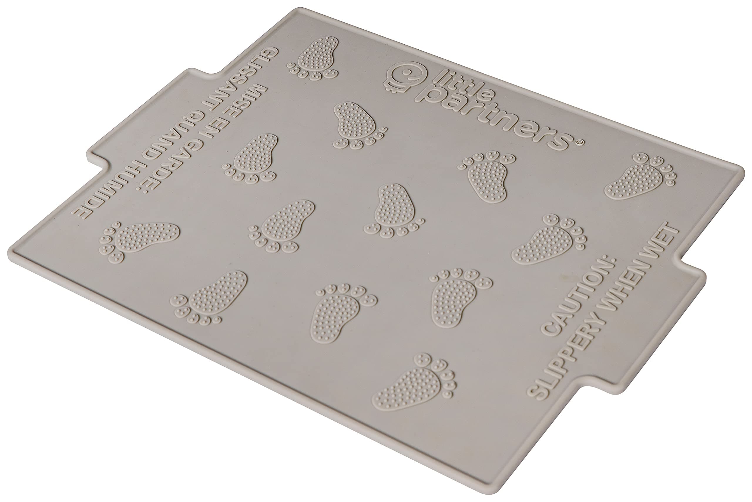 Little PartnersSilicone Mat, Only Compatible with The Explore 'N Store Learning Tower Platform (Not The Learn 'N Fold Learning Tower, LT, LTD, or Chef Series), Non-Slip Grip Washable Protector (Grey)