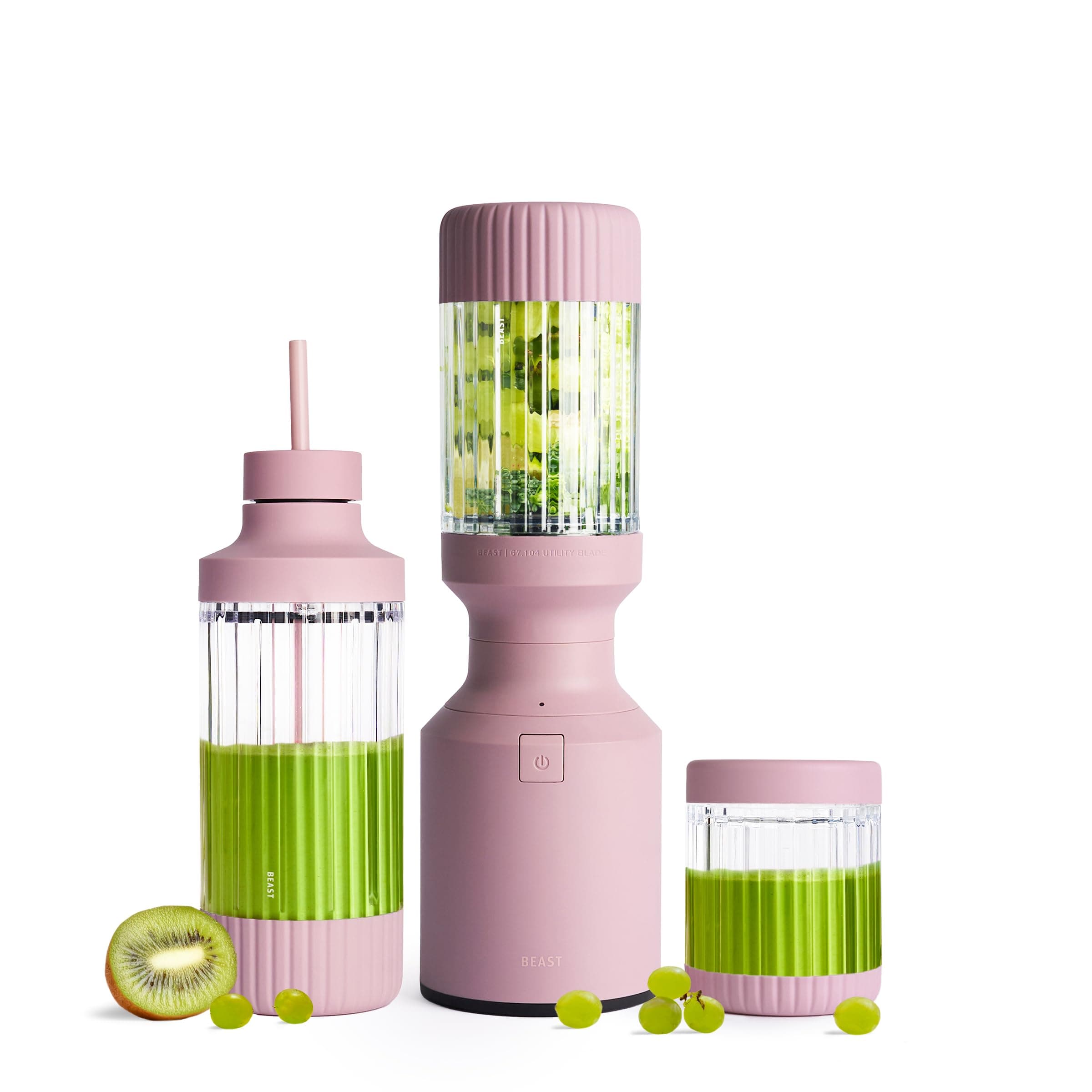 Beast Mighty 850 | Premium Compact Personal Blender | Smoothies, Smoothies, Dressings, Sauces | Ice Mix & Frozen Fruit | XL Container | Extra Containers, Straw Lid & Straws |