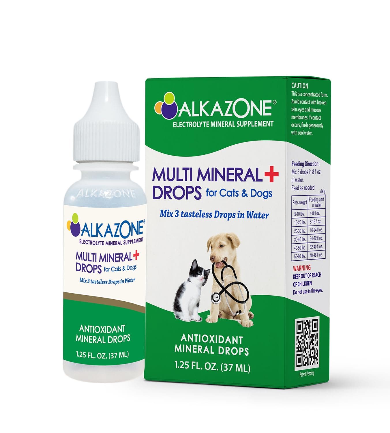 Alkazone Alkaline Multi Mineral Drops for Cats and Dogs | Mineral Rich Alkaline Drops | Tasteless & Flavorless | 1 Pack Yields 10 Gallons | Serving Size 3 Drops | 120 Serving (1 Pack)