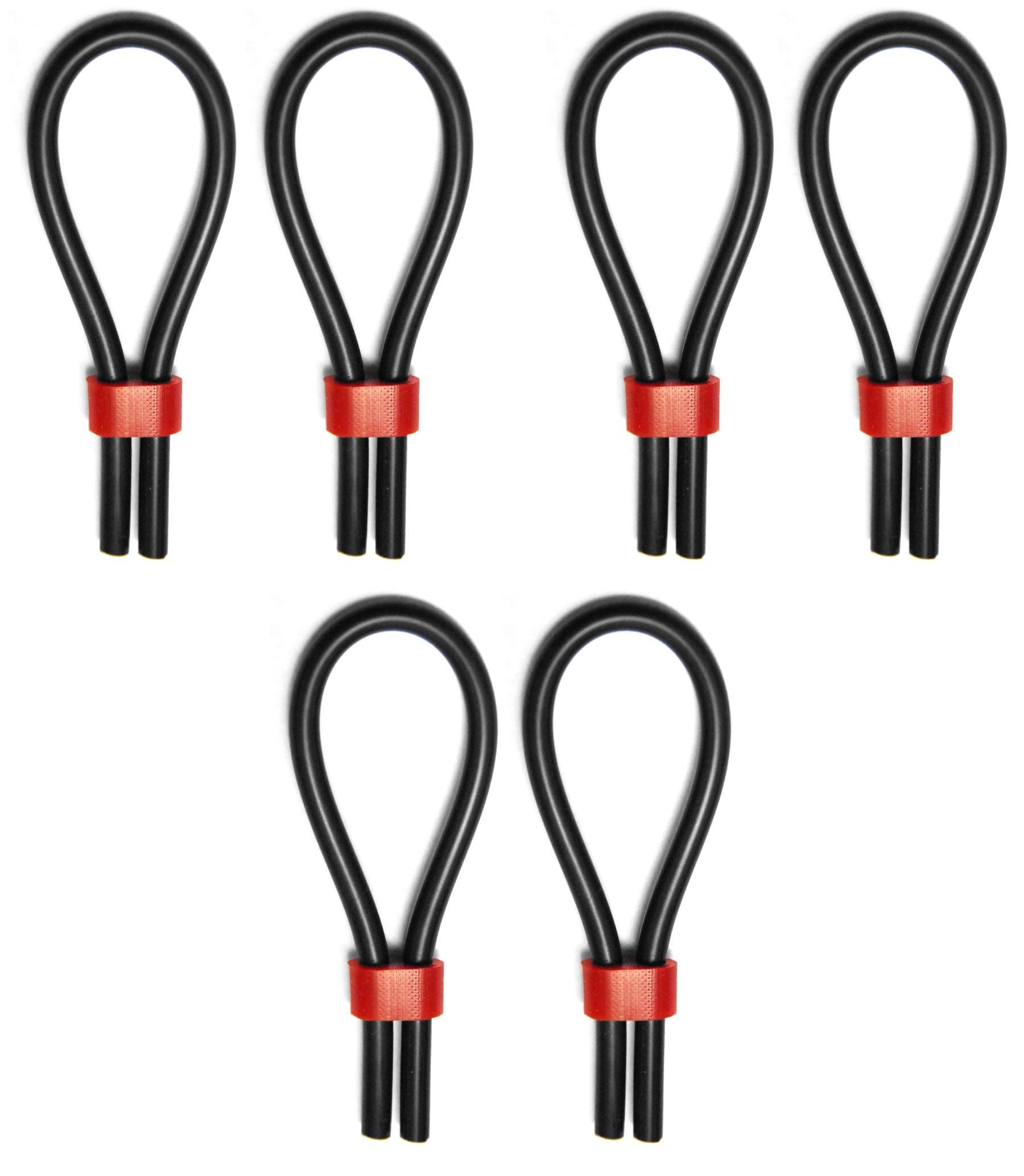 1m ø5mm Conductive Rubber silicone tube electrode Loops for ESTIM TENS with 4x clips