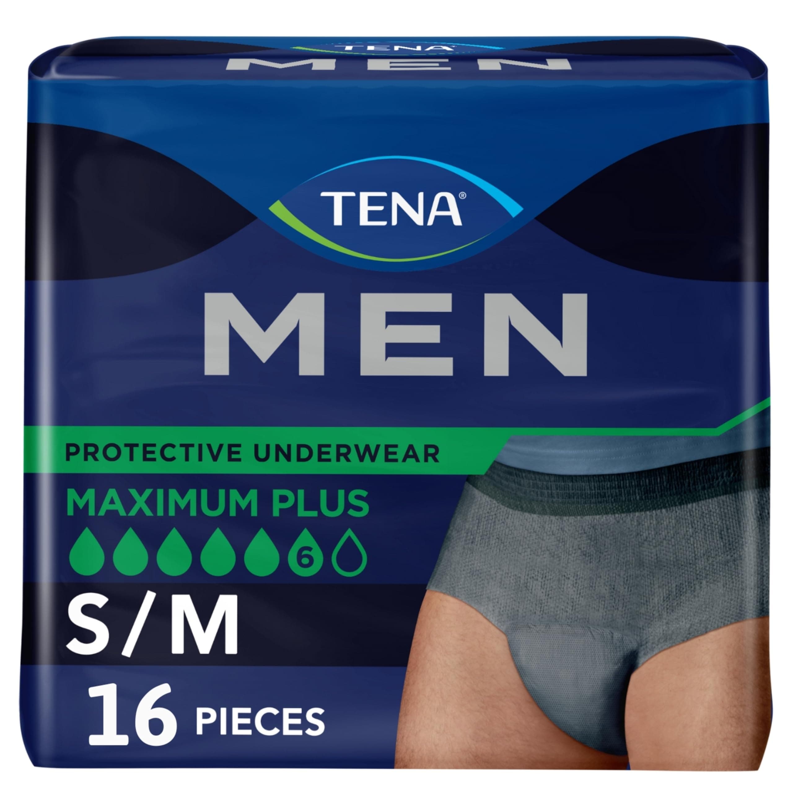 Incontinence Underwear for Men, Protective, Medium/Large, 16 Count