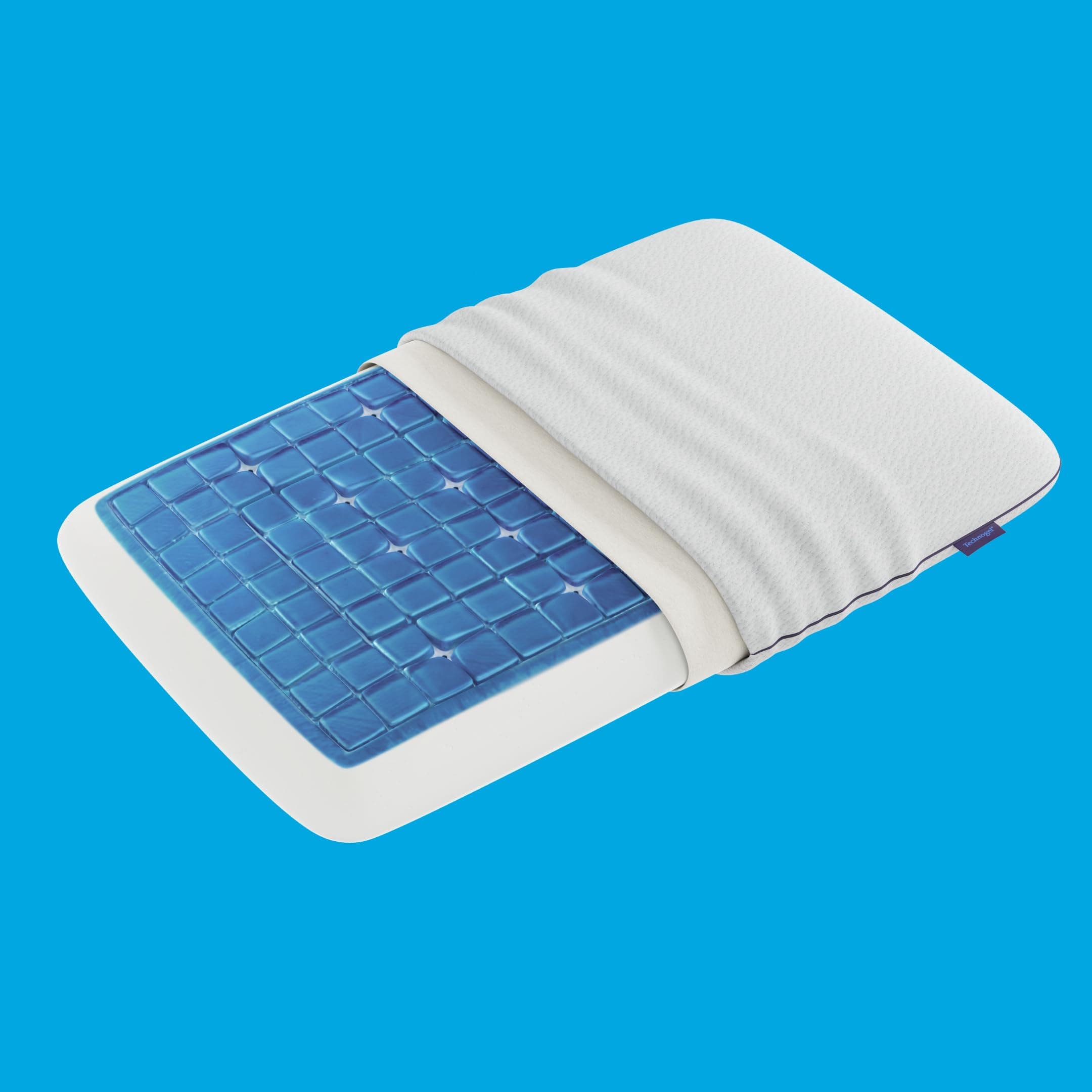Technogel Deluxe Cooling Gel Pillow - Best Ergonomic Memory Foam Pillow of 2025 for Hot People, Patented Cooling Technology for Pain Relief - Perfect for Back & Stomach Sleepers (Thin)