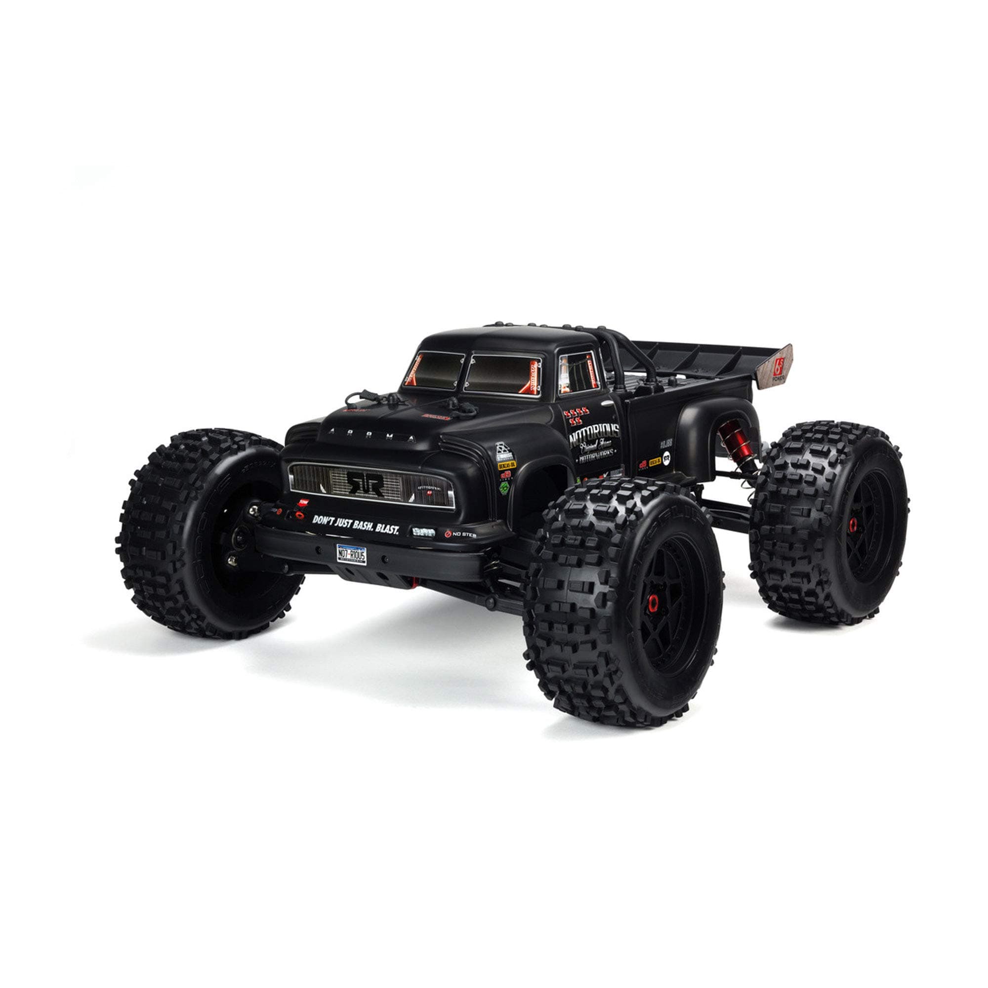 ARRMA 1/8 Painted Body, Black Real Steel: Notorious 6S BLX, ARAC3341