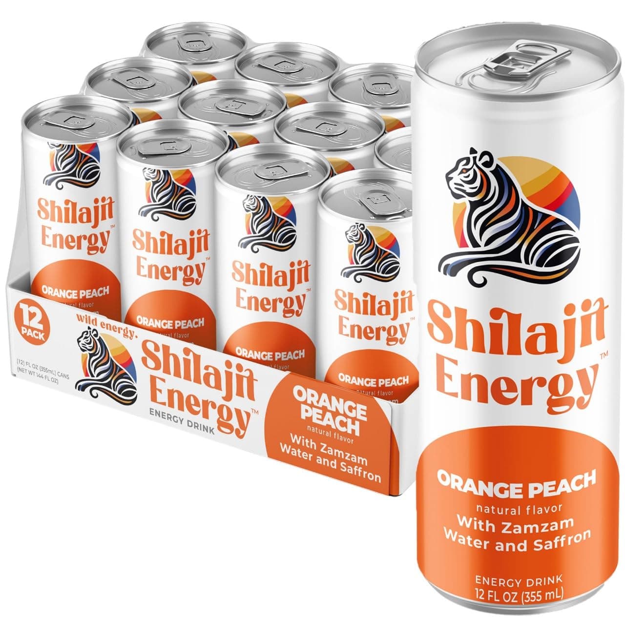 Shilajit Energy Drink.shilajit,safron,zamzam,water,green tea,caffine(12 packOrange)