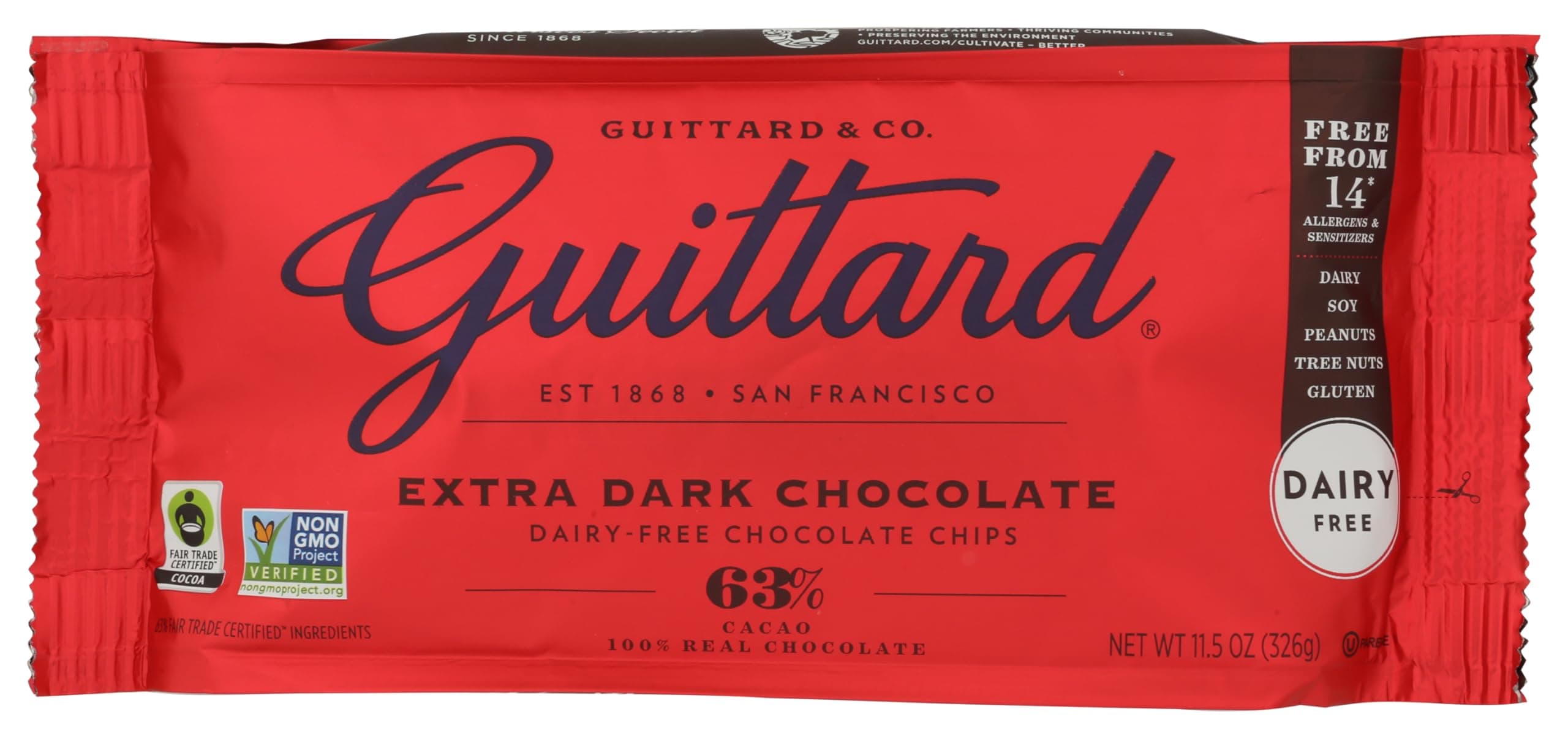 Guittard Extra Dark Chocolate Baking Chips 63% 11 oz