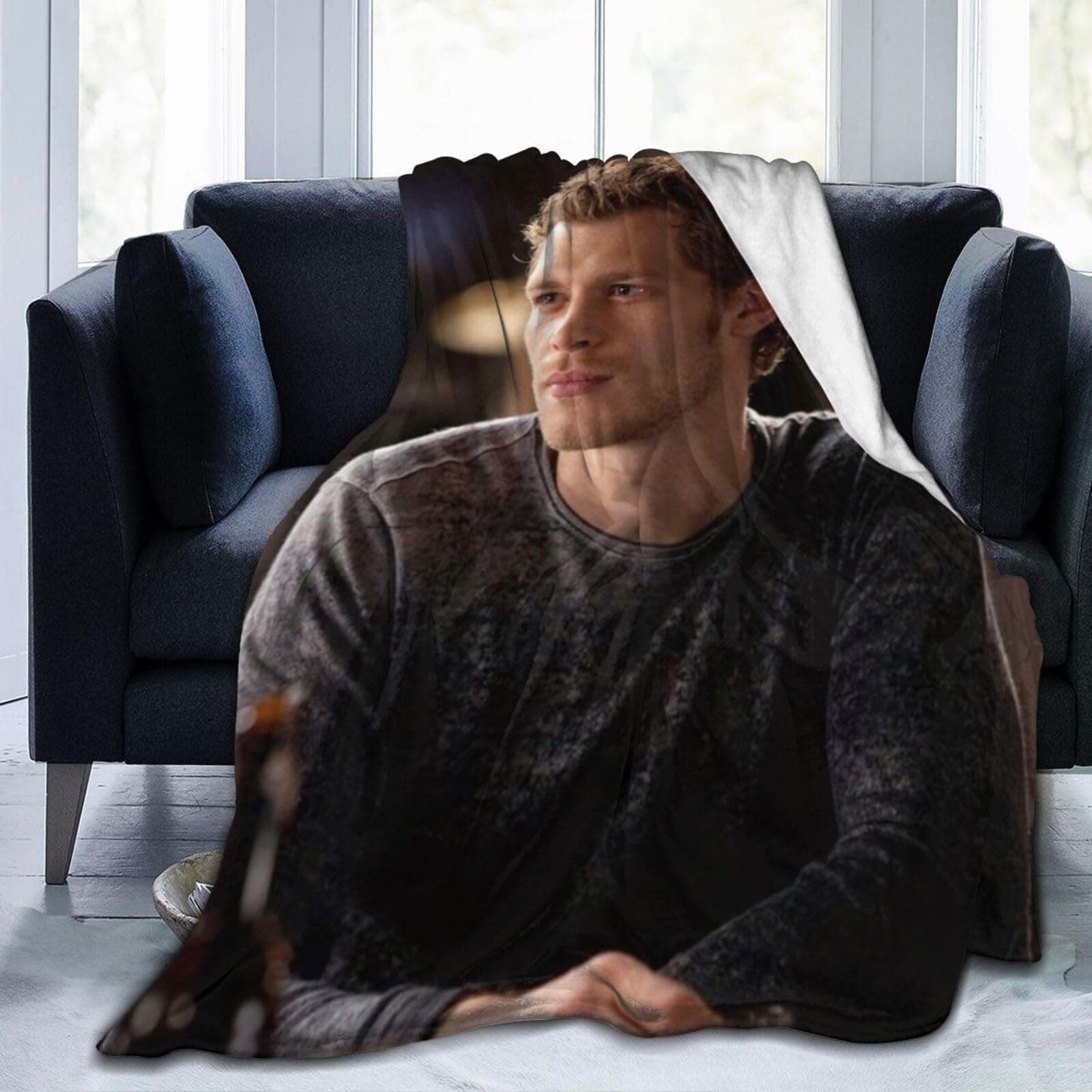 Klaus Mikaelson Fleece Blanket Throw Blanket for Couch - Cozy Luxury Bed Blanket Microfiber and Throws for Sofa