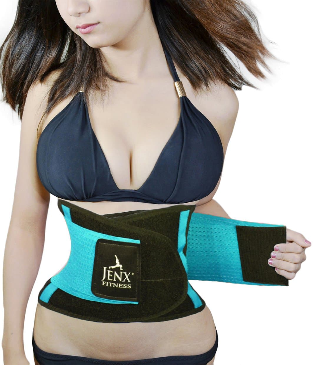 Jenx Fitness Unisex Waist Trimmer, Turquoise, Medium