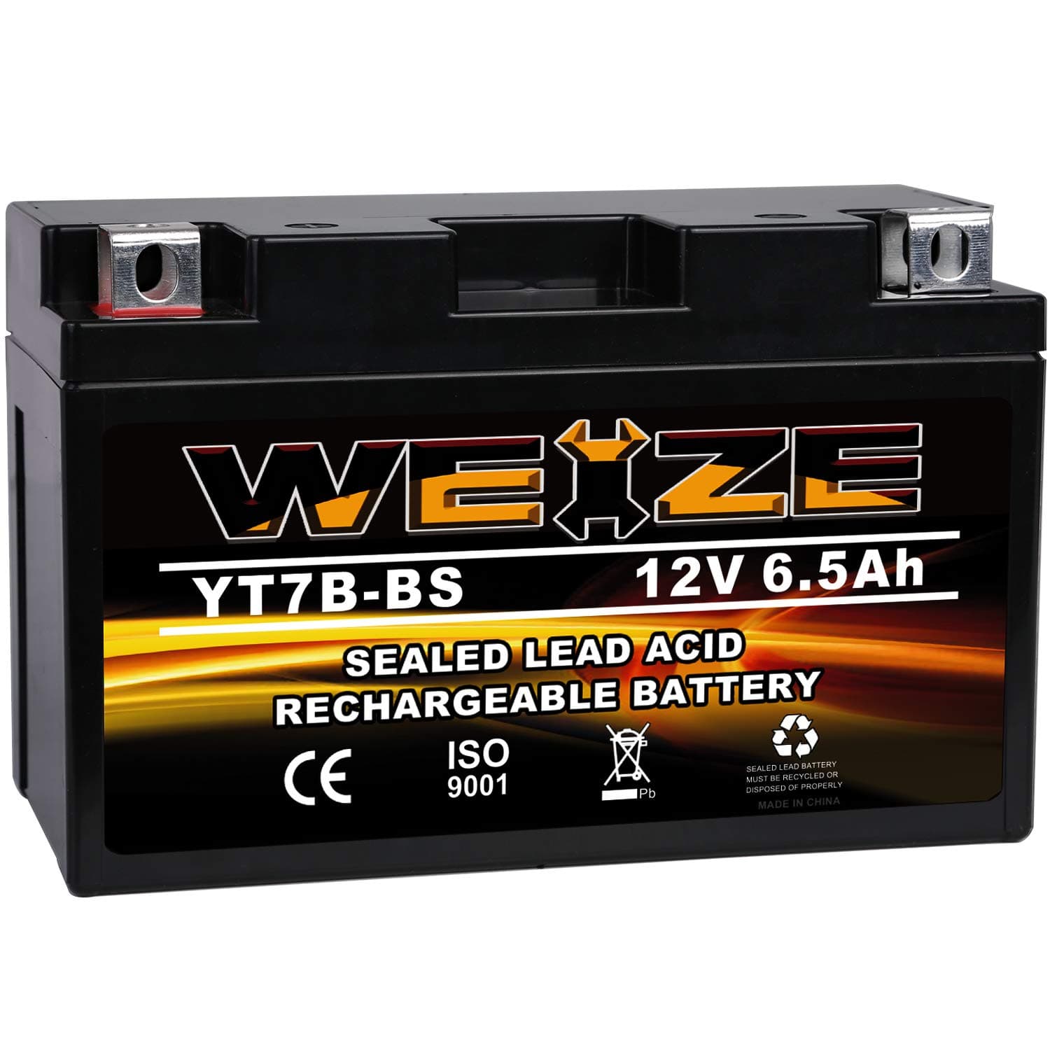 YT7B-BS Battery High Performance - Maintenance Free - Sealed AGM Motorcycle Battery YT7B BS For Yamaha ATV