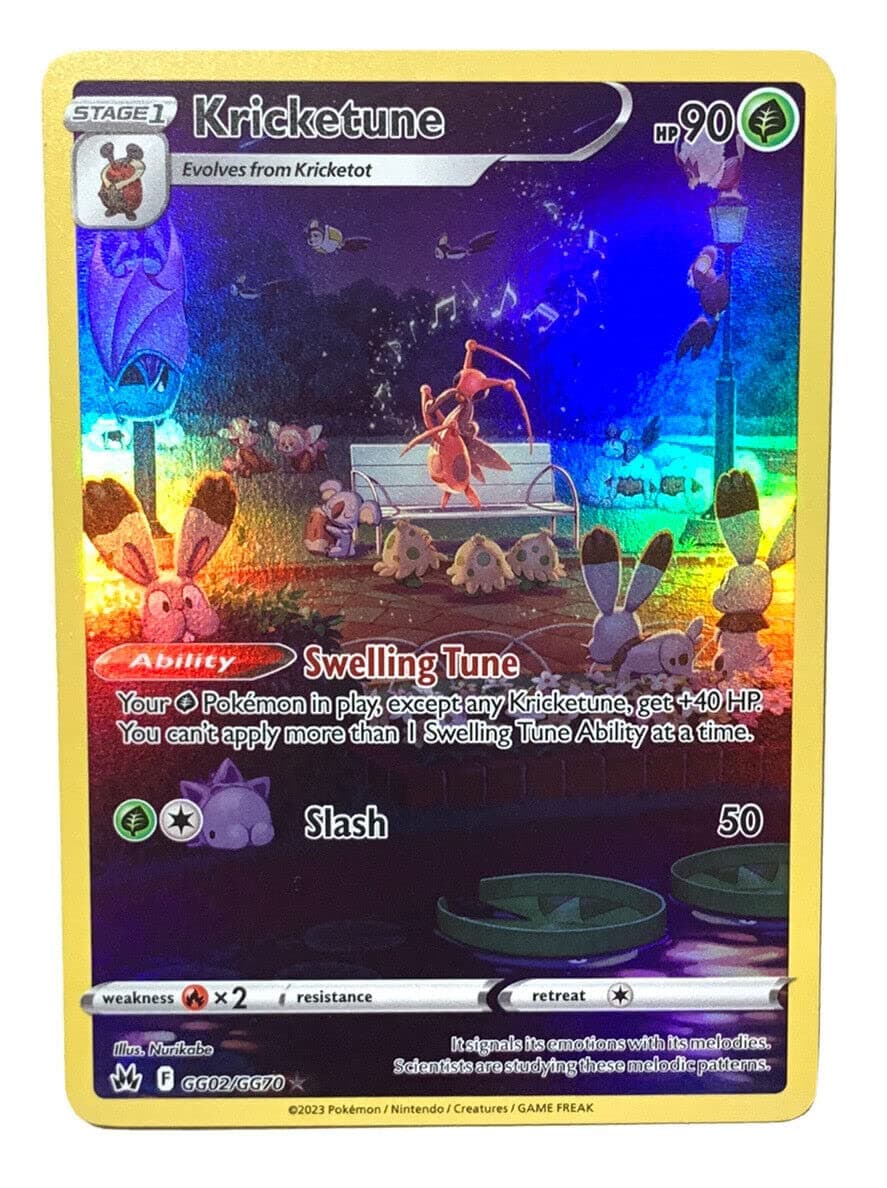 Pokemon - Kricketune GG02/GG70 - Crown Zenith - Galarian Gallery - Holo Rare Card