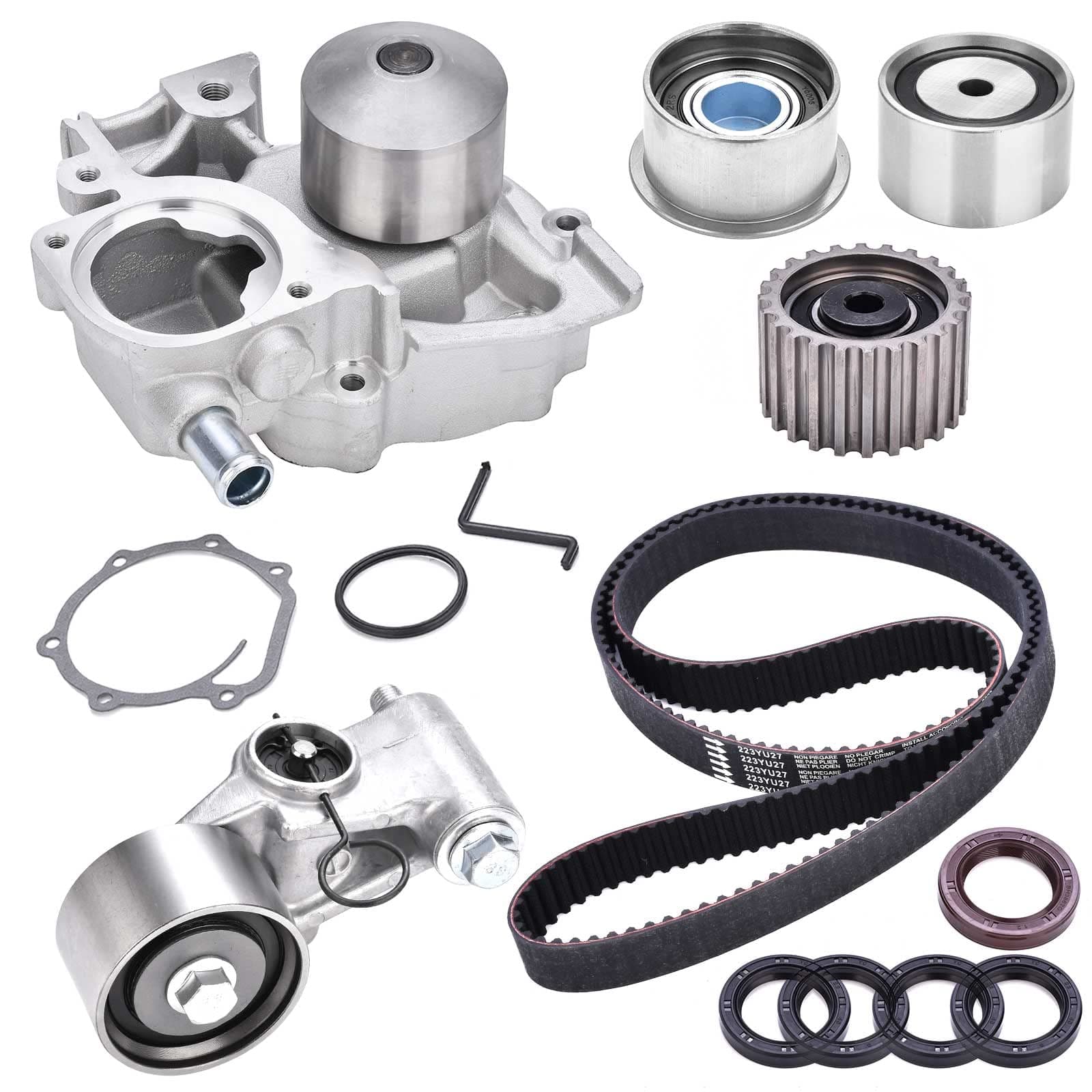 YZQPNB Timing Belt Kit with Water Pump Compatible with 2006-2012 Subaru Forester Legacy Impreza Outback 2.5L EJ253 H4 SOHC 16V Engine Replace TKF-006 TCKWP304A