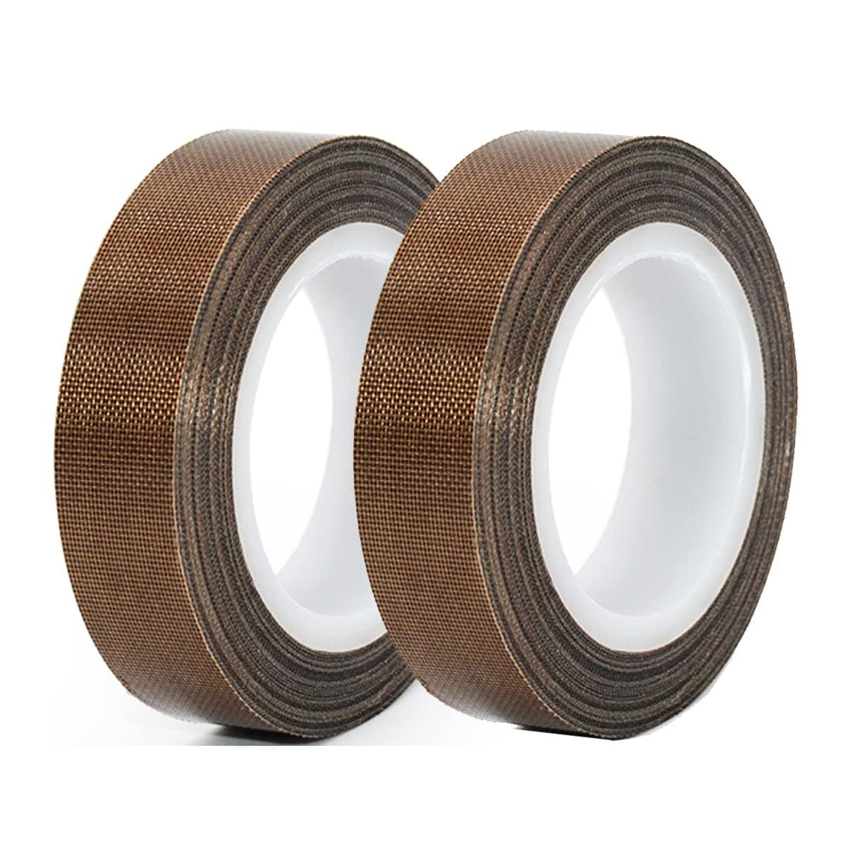 QRITY 2 Rolls High Temp Tape 10mm x 10m, PTFE Tape, High Temperature Adhesive Tape, Thickness 0.18 mm, for Vacuum Sealer Machine, Impulse Sealer