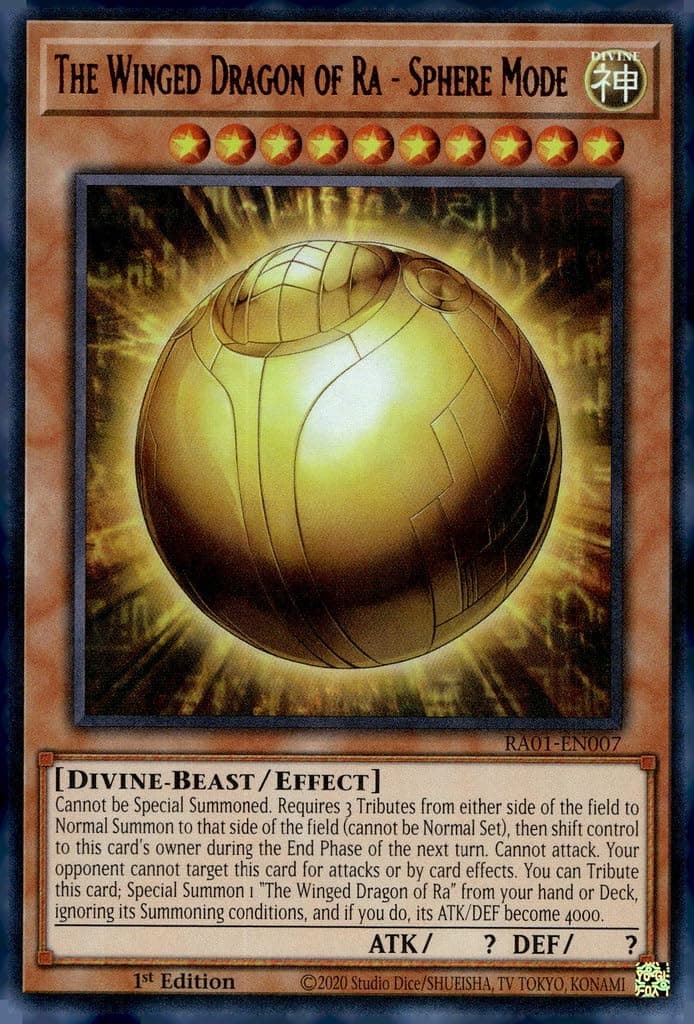 The Winged Dragon of Ra - Sphere Mode (UR) - RA01-EN007 - Ultra Rare - 1st Edition