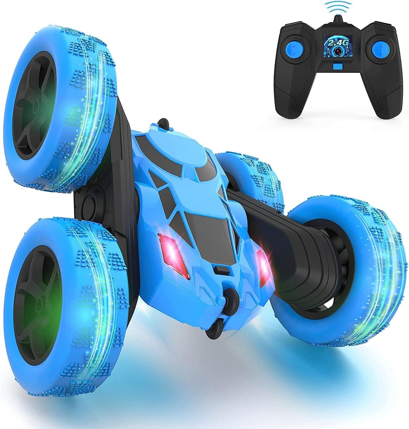 S2C Remote Control Car for Kids - 360° Stunt Car with 2.4G Control, Indoor-Outdoor Use, Ready-to-Go, Toy Cars for Boys/Girls (BLUE)