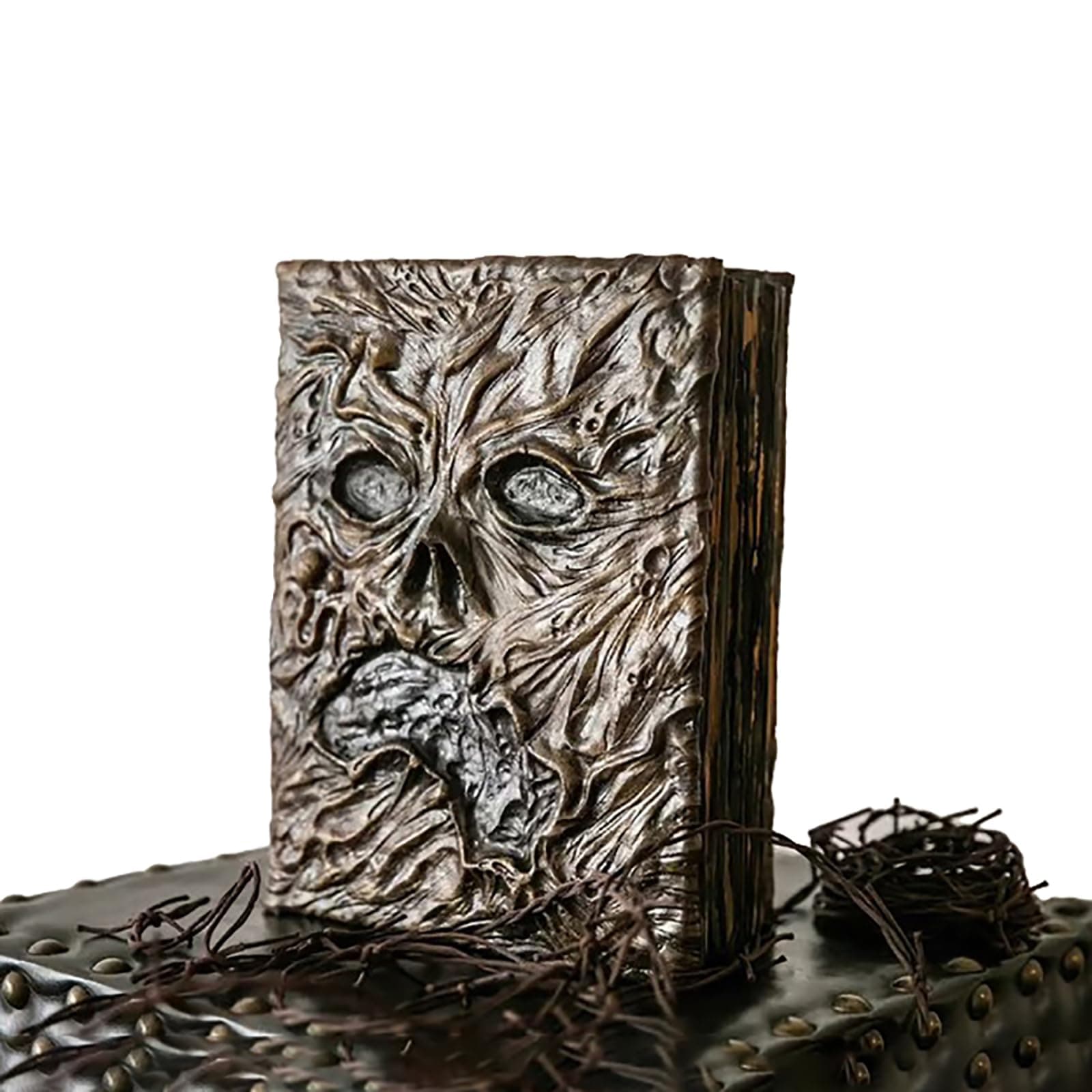 CYISONAL Necronomicon Dark Magic Book Evil Dead Necronomicon Book Demon Evil Dead Summon Book Altar Ceremony Prop Book for Collection Decor Living Room Desktop, 25*15 cm, (LACW3691-A)