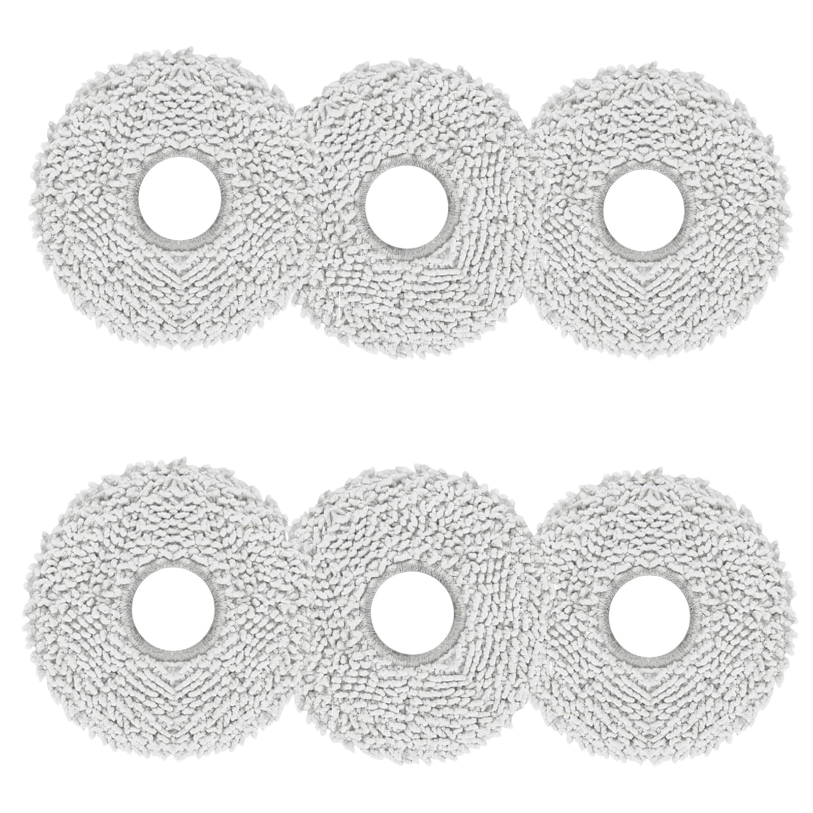 6 Mop Pads for ECOVACS Deebot X2 Omni/T20 Omni/T10 Omni/X1 Omni/X1 Turbo Robot Vacuum, Reusable Microfiber Mopping Pads Replacement Accessories
