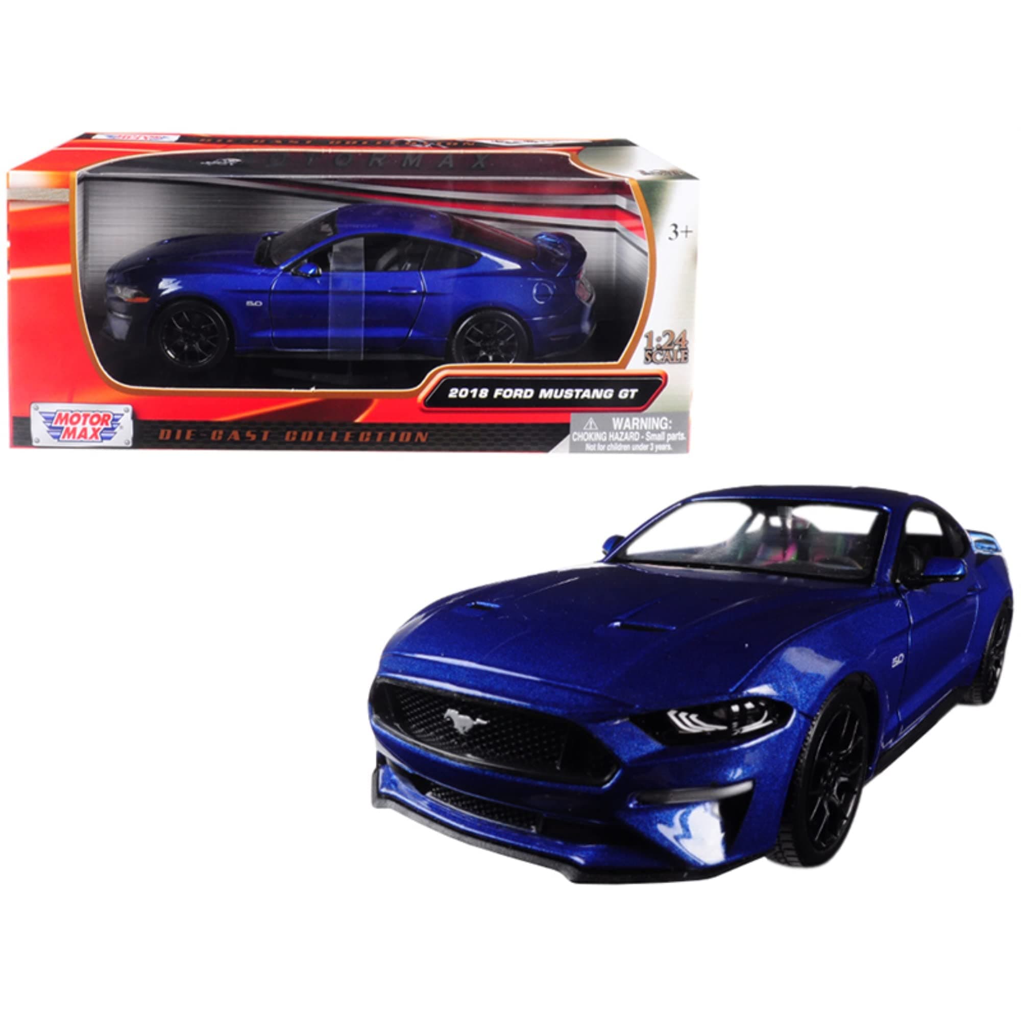 2018 Ford Mustang GT Blue 1/24 Diecast Model 79352 Blue