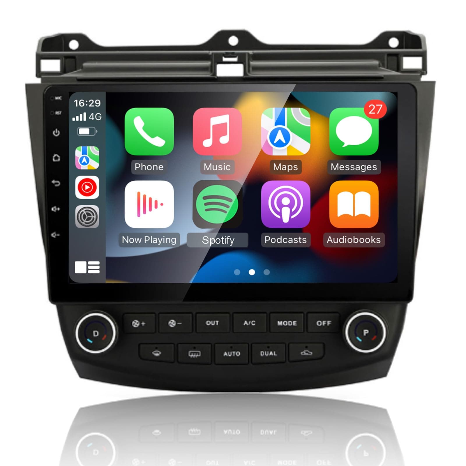 EZoneTronics 9 inch Android Car Radio Stereo, GPS Navigation, Carplay & Android Auto, Bluetooth, WIFI, for Honda Accord 2002-2007