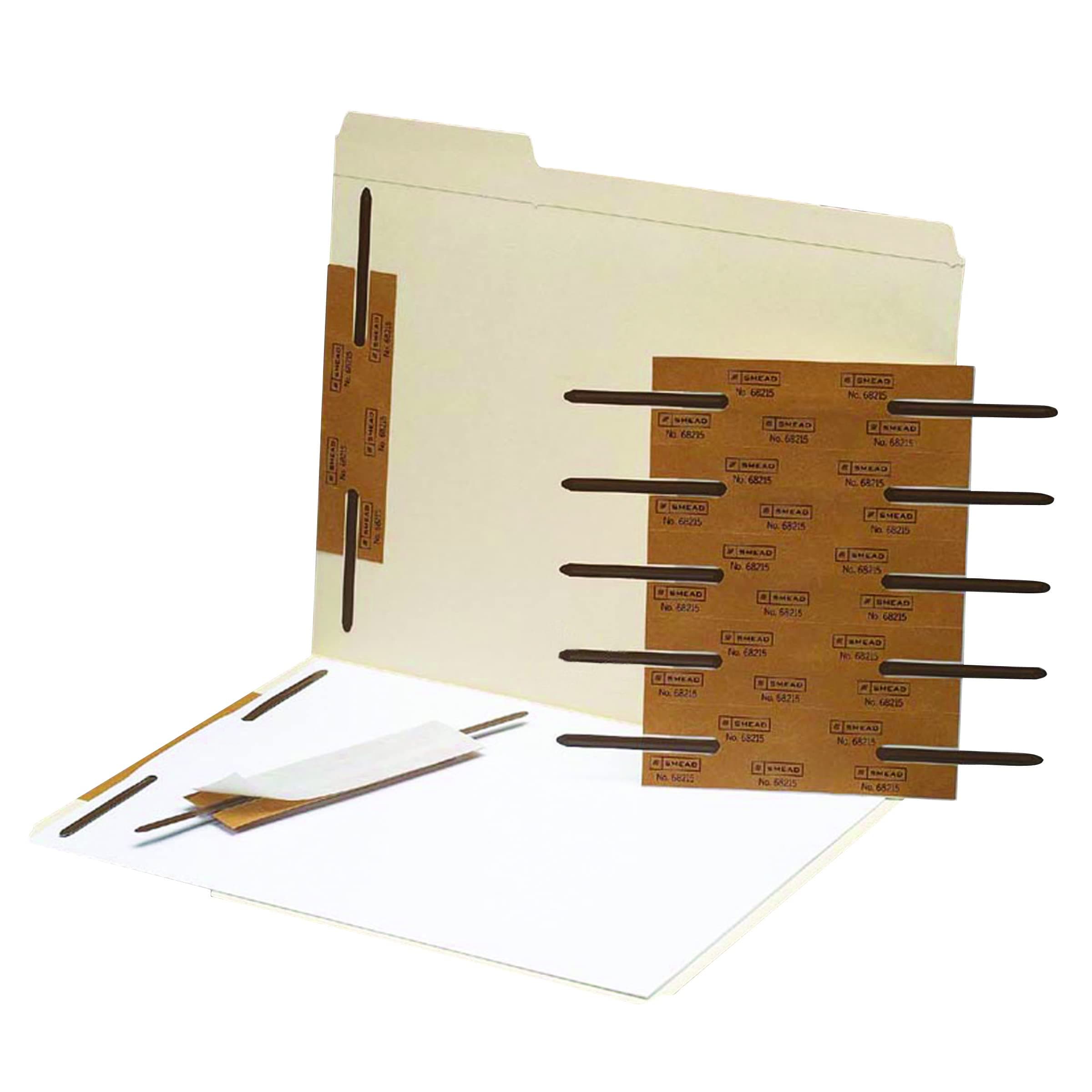 Smead 100 Count 2 Prong Metal Fasteners, 2" Capicity, Brown