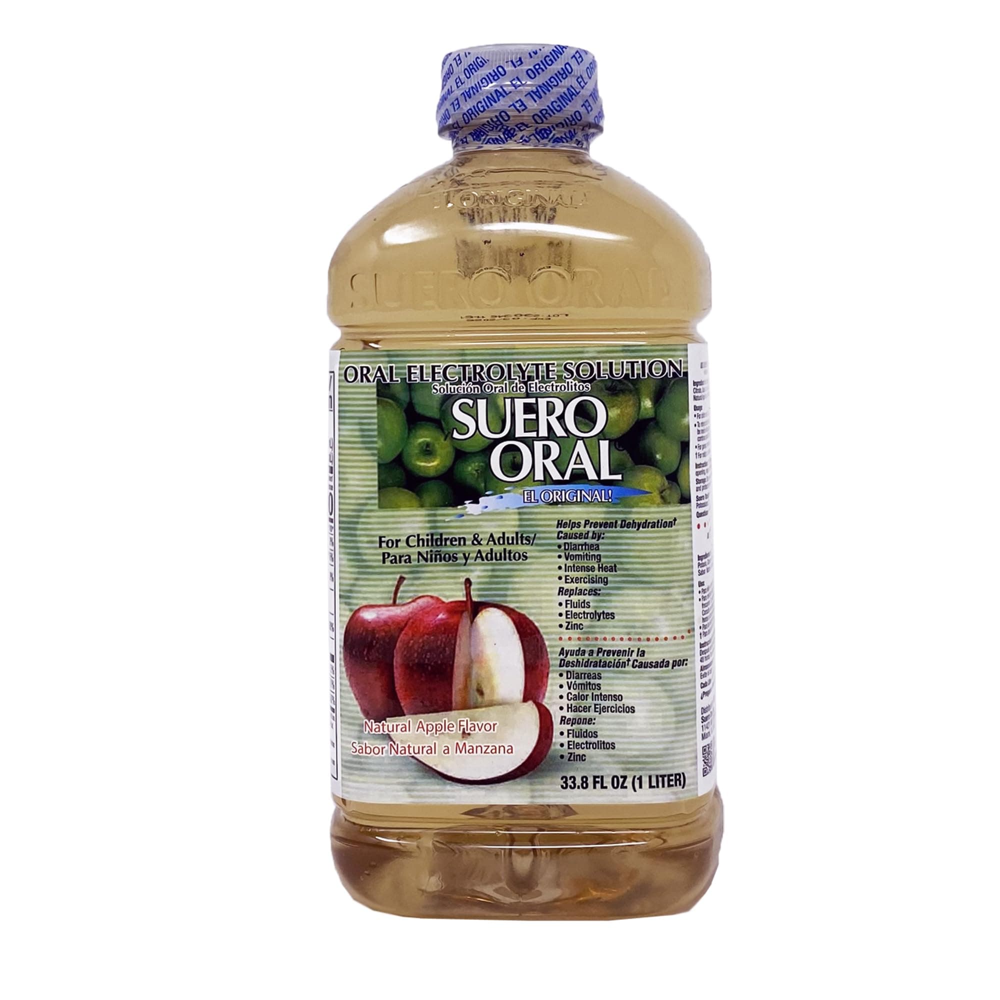 Electrolyte Solution For Children & Adults, Rehydrates, Restores Minerals and Nutrients, Apple Flavor (33.8 Fl Oz/Pack of 1)