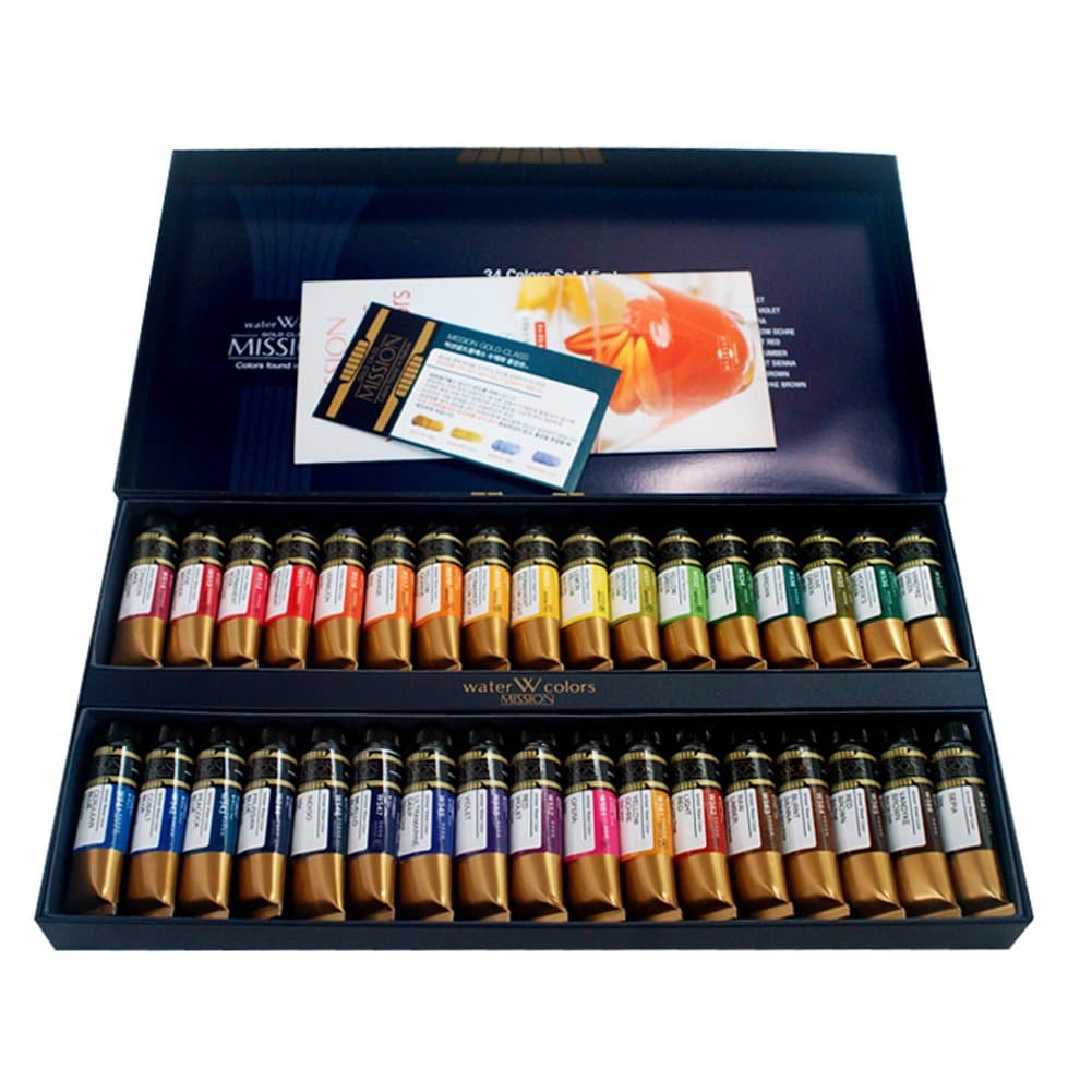 Mijello Mission Gold Water Color Set, 34 Colors