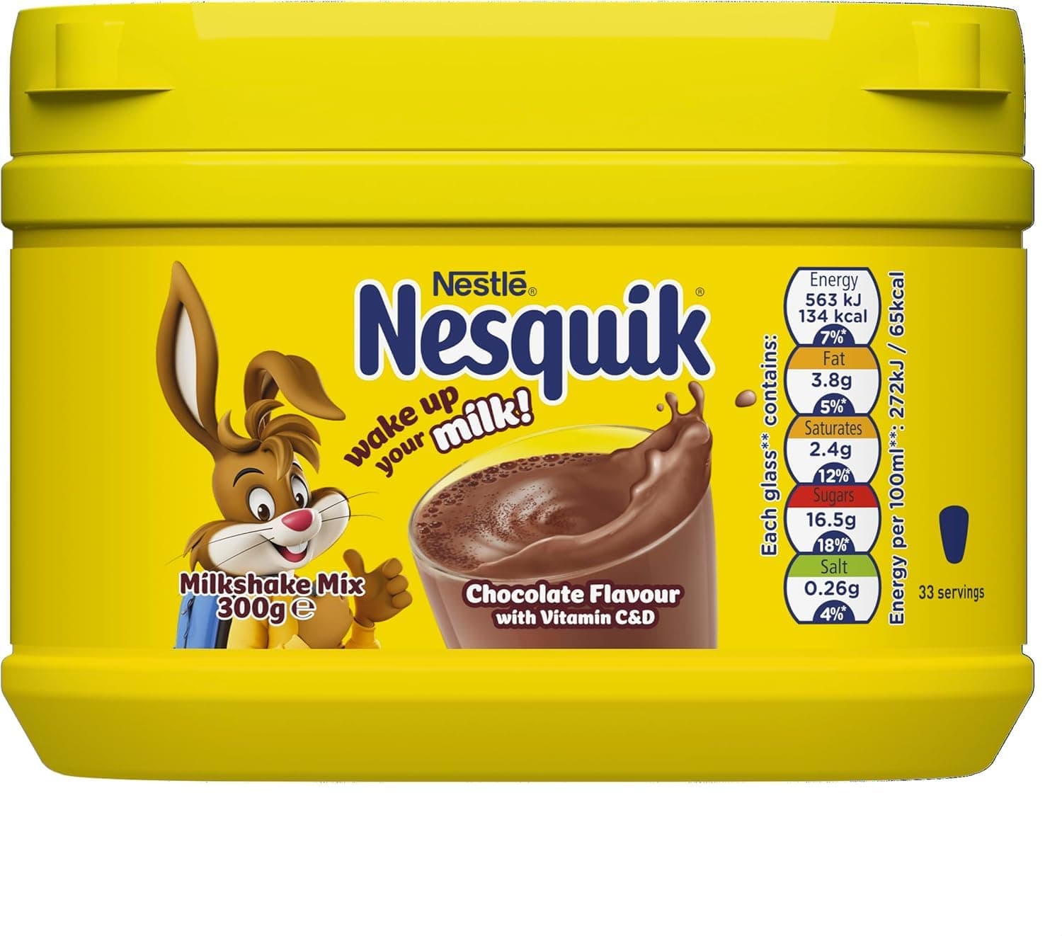 Nestlé Chocolate Flavour Milkshake Mix, 10.58 oz ℮ 300 g مزيج ميلك شيك بنكهة الشوكولاتة من نسكويك نستله