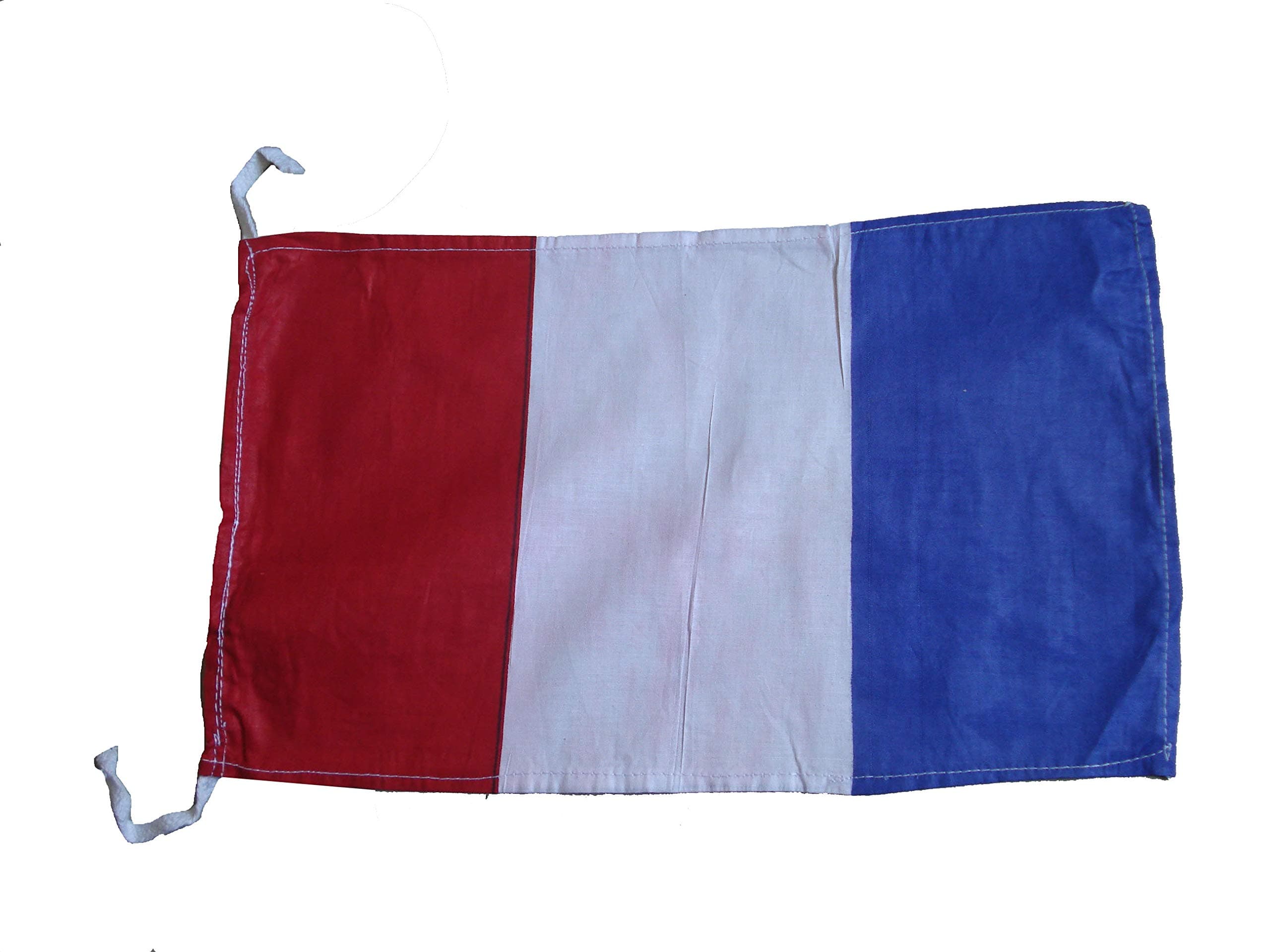 T - International Maritime Signal Code Flag , 100% Cotton , 8" X 13" - Marine / Nautical / Boat (5042)