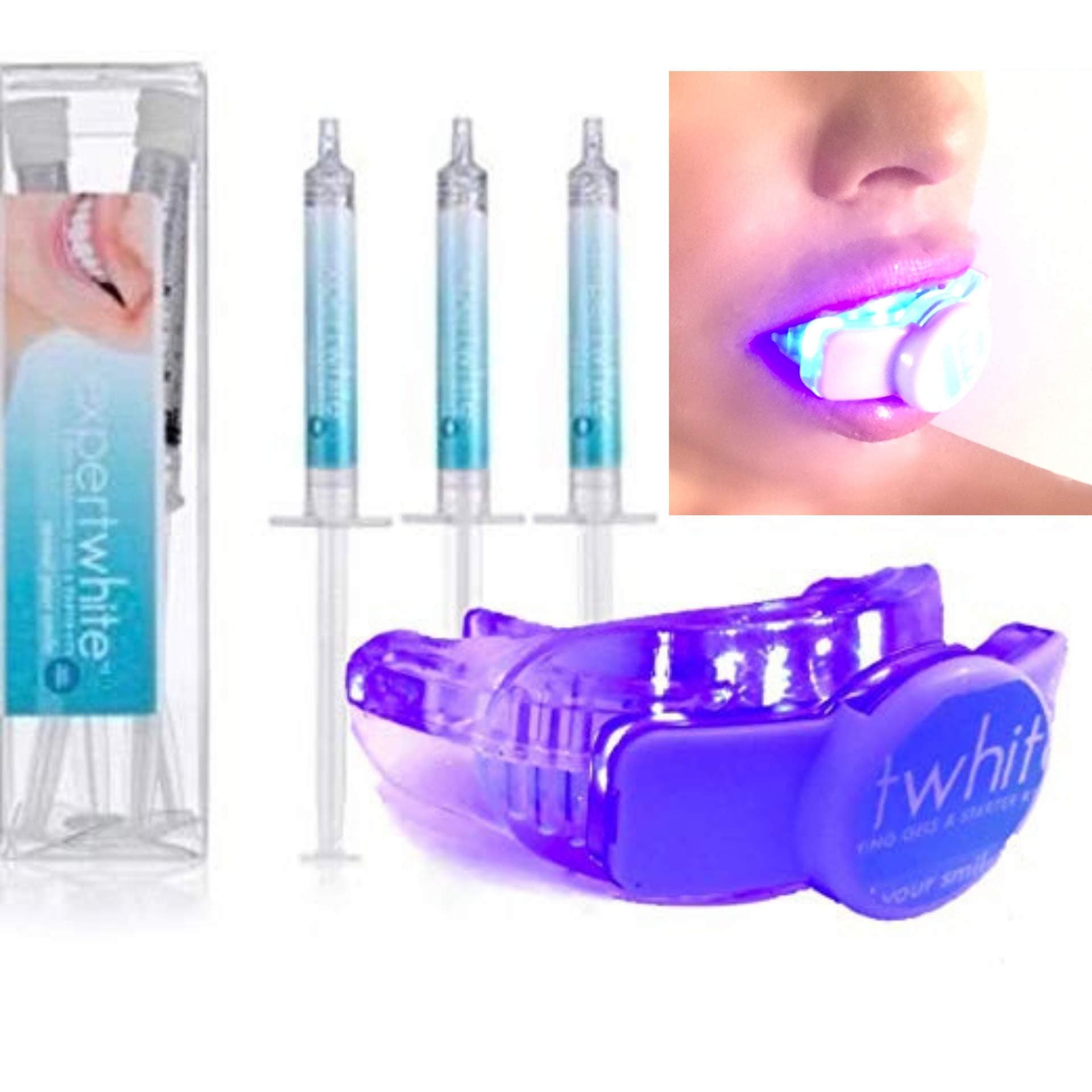 New Expertwhite Professional LED Light Teeth Whitening Kit (Tray with Built in Light & Gels for Brighter White, Snow White Teeth). Free Shipping.