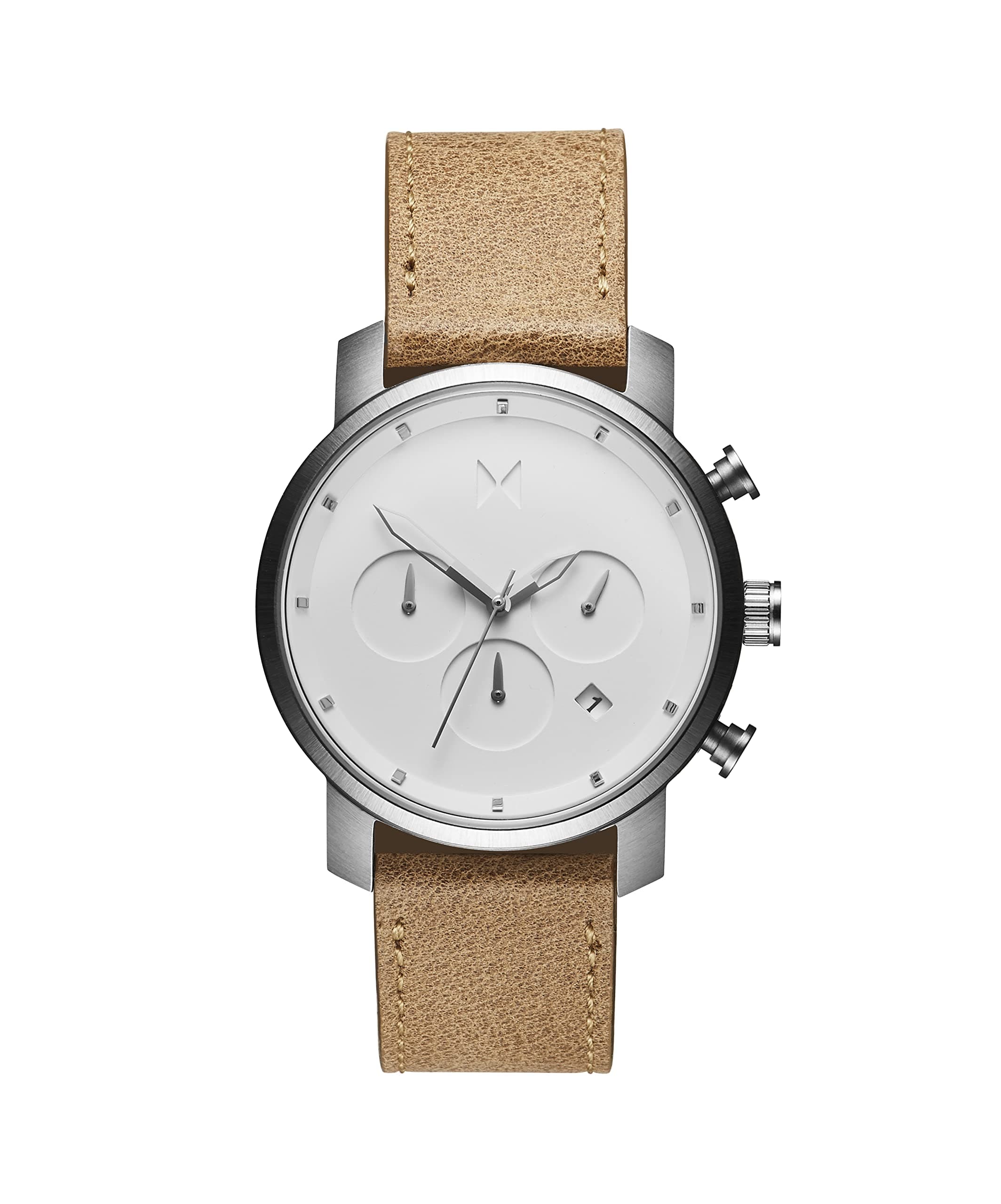 MVMT Analogue Quartz Watch for Men with Beige Leather Strap - D-MC02-WT
