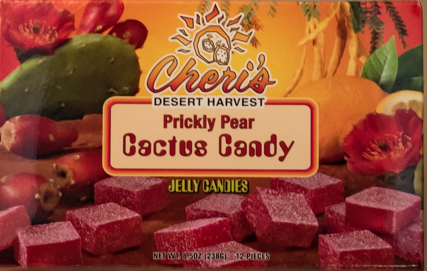 Cheri's Desert Harvest Prickly Pear Cactus Jelly Candies, 12 Pieces, 8.5 Ounces