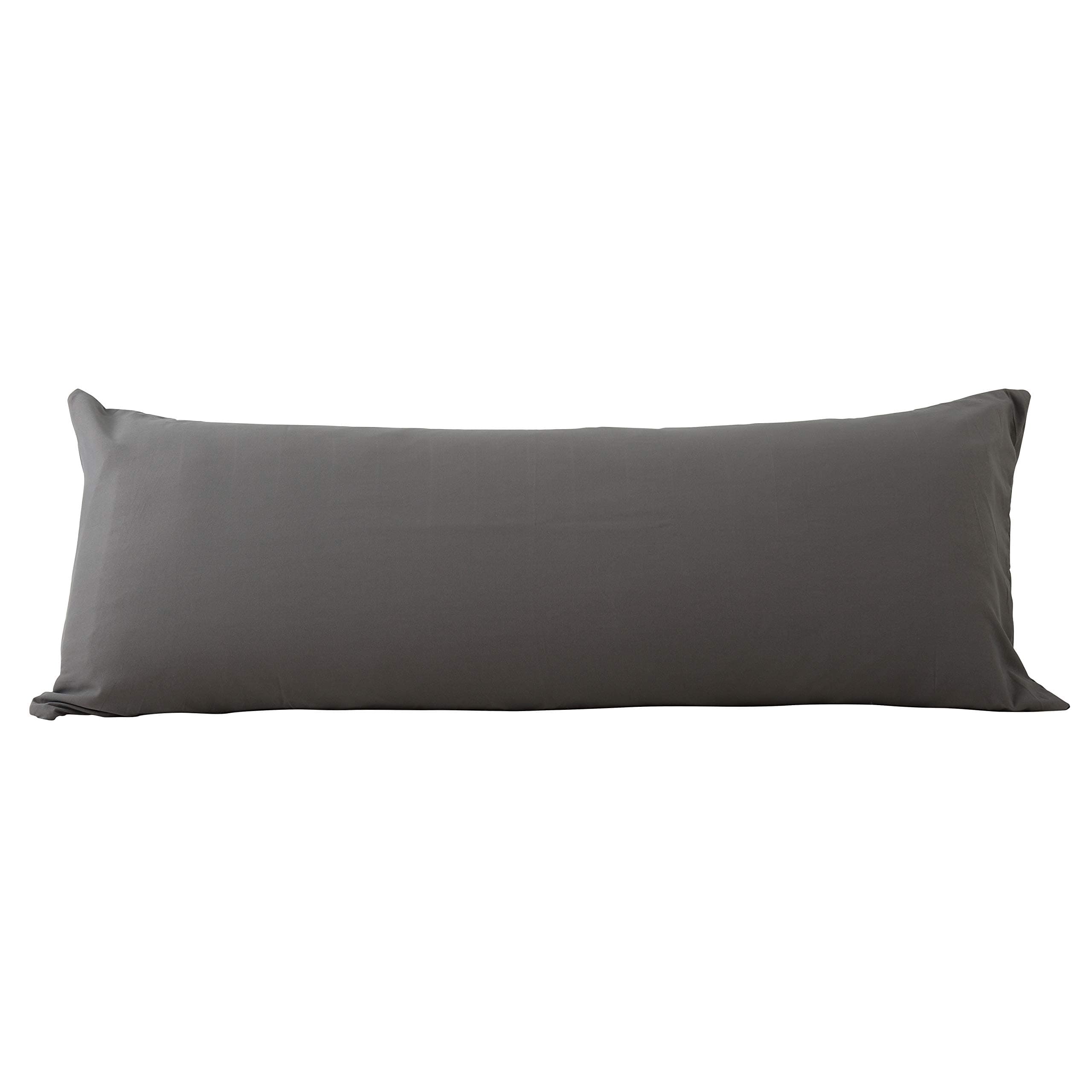 EVOLIVE Ultra Soft Microfiber Body Pillow Cover/Pillowcases 21"x54" with Hidden Zipper Closure (Charcoal Grey, Body Pillow Cover 21"x54"