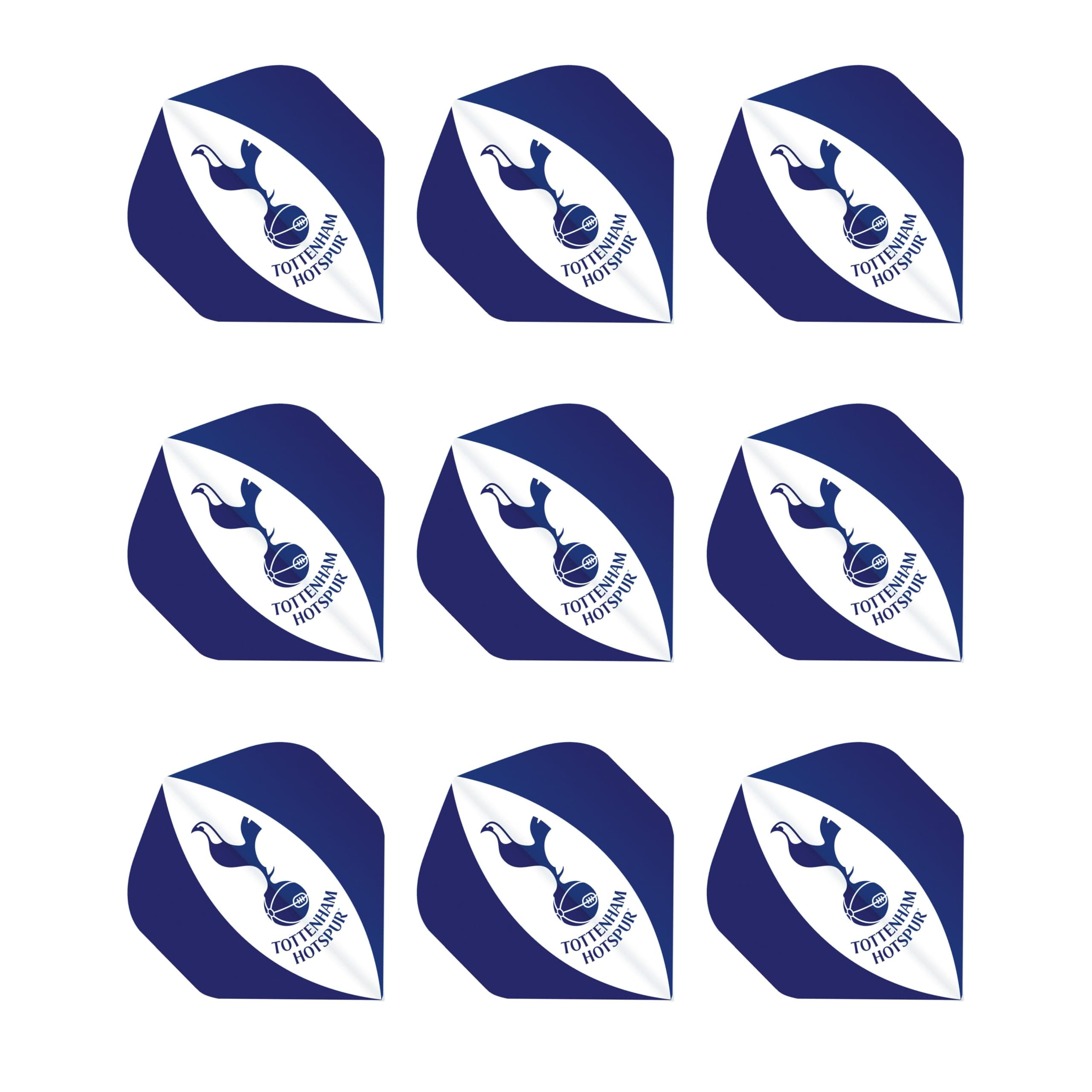 FOCO Officially Licensed Tottenham Hotspur Football Club Dart Flights Extra Thick 75 Micron - 3 Sets per pack (9 darts Flights in total) - Professional Darts Accessories