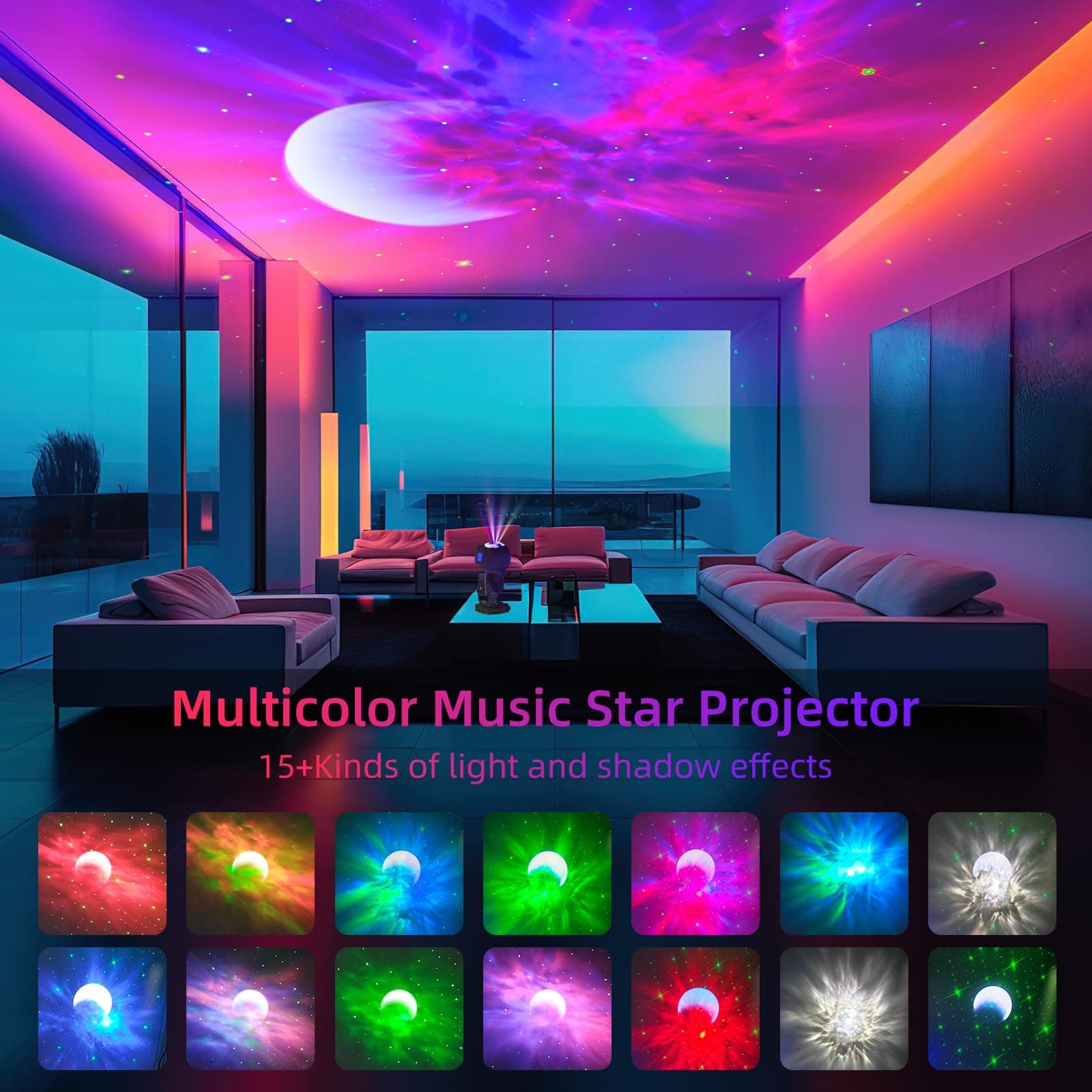 Star Projector Astronaut Galaxy Projector - Bluetooth Speaker, White Noise,Moon Nebula Night Light for Bedroom, 360ยฐ Adjustable,Timer and Remote, Star Galaxy Projectors for Kids Adult,Gift Choice