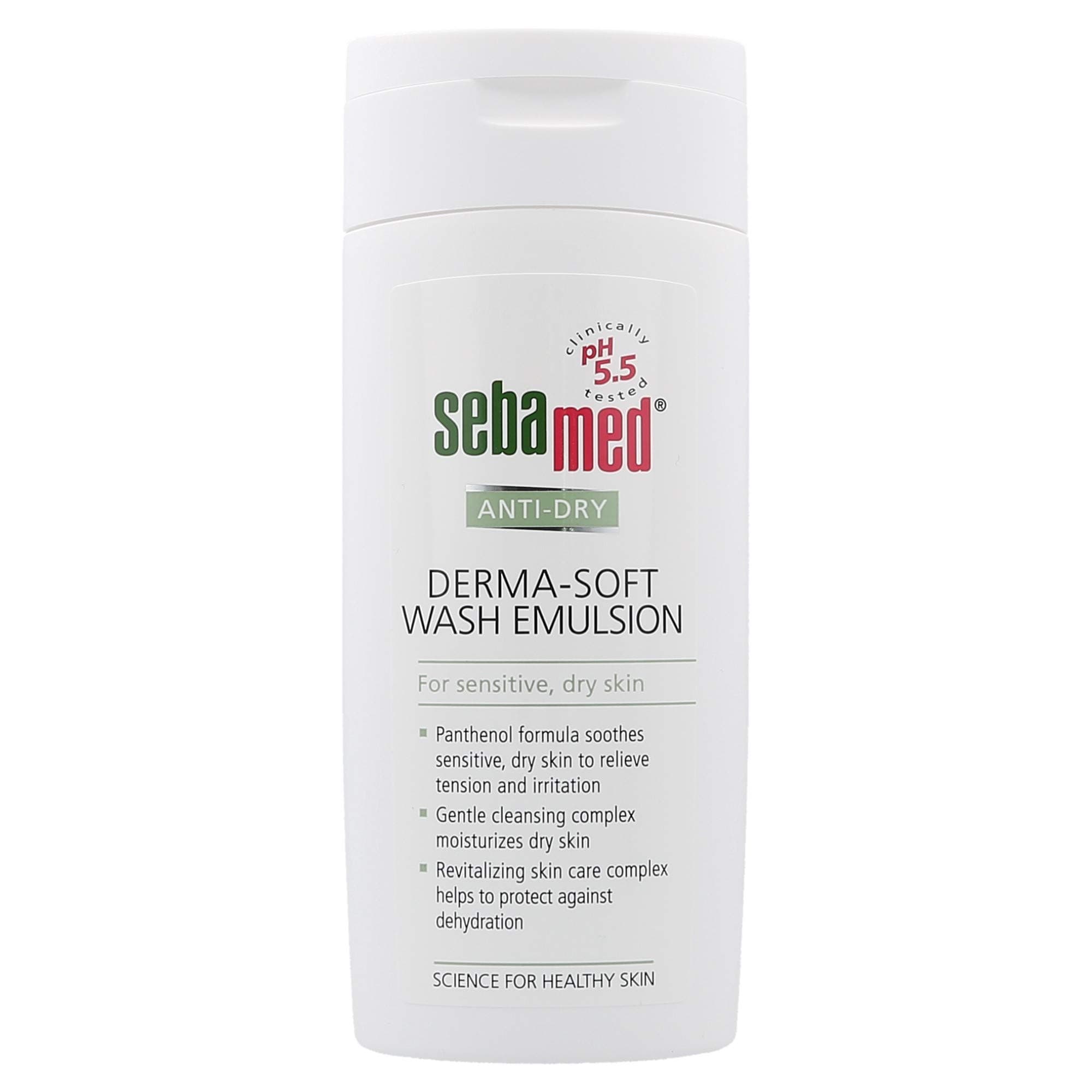 Sebamed Anti-Dry Derma-Soft Wash Emulsion Gentle Hydrating Cleanser with Revitalizing Skin Complex (200mL)
