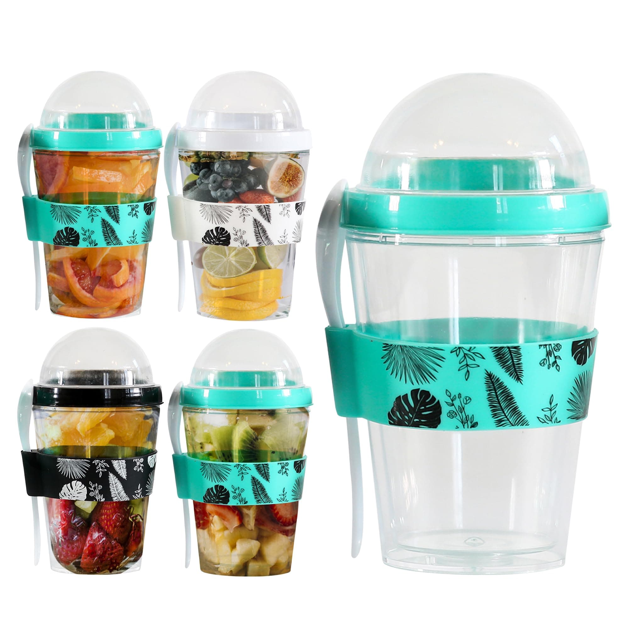 Healthy Habits for a Healthy YouPortable Parfait Cups with Lids Yogurt Containers with Lids Leak Proof Overnight Oats Containers Cereal Container Crunch Cup