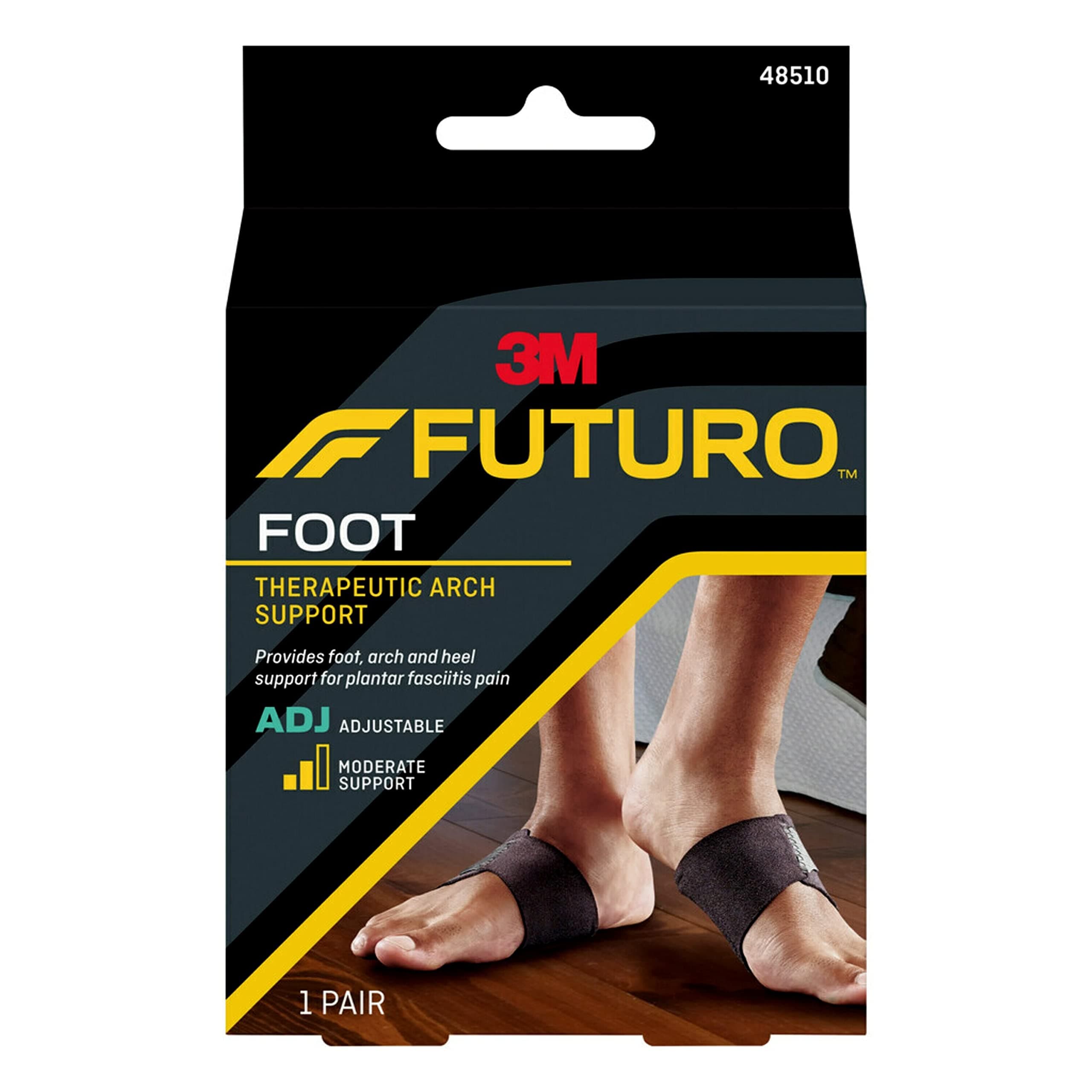 FUTURO Therapeutic Arch Support, Helps Relieve Symptoms of Plantar Fasciitis, Adjustable.