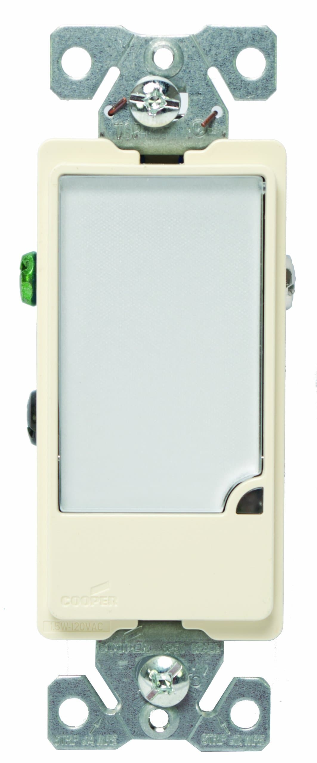 Eaton 7737A 1-Watt 120-Volt Full LED Hallway Nightlight Heavy Duty Grade, Almond