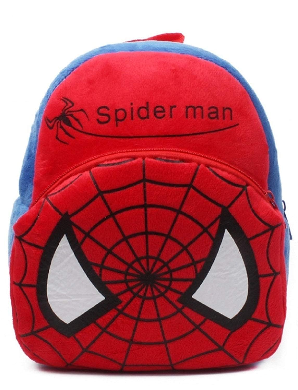 BDMP School Bag for Kids Children Plush Soft Bag Backpack Spiderman Cartoon Bag Gift for Kids Cartoon Toy Cute Birthday Return Gift/School Bag (Red Blue_3 to 5 Year)