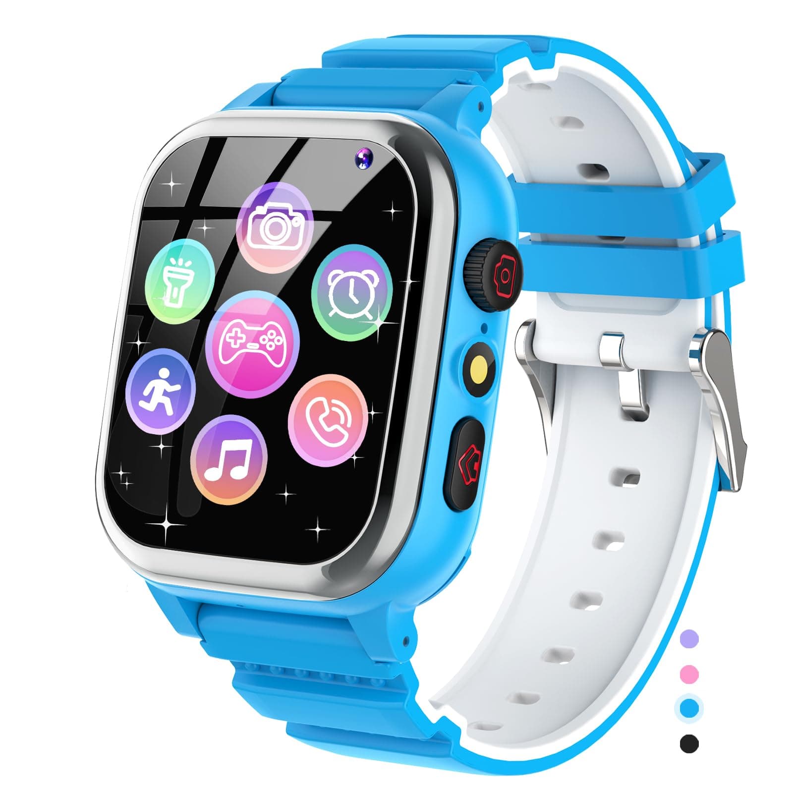 Smart Watch for Kids Smart Watch 26 Games Kids Phone Pedometer Calories SOS Alarm Clock Boys Girls Gifts HD Camera Music Video Stopwatch Birthday Gift