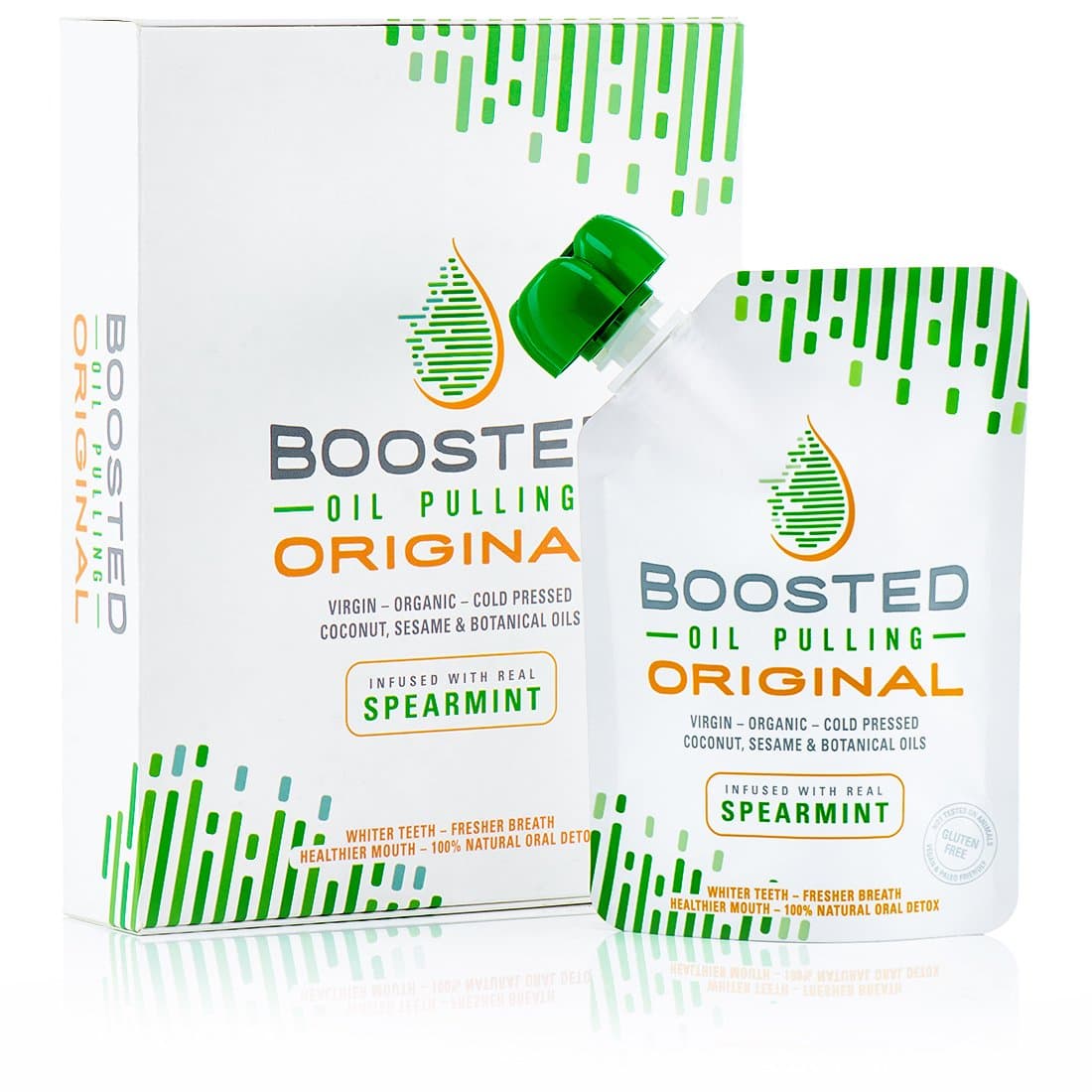 Boosted Oil Pulling Original | Natural Teeth Whitening | Freshens Breath | Made in The UK | 125ml