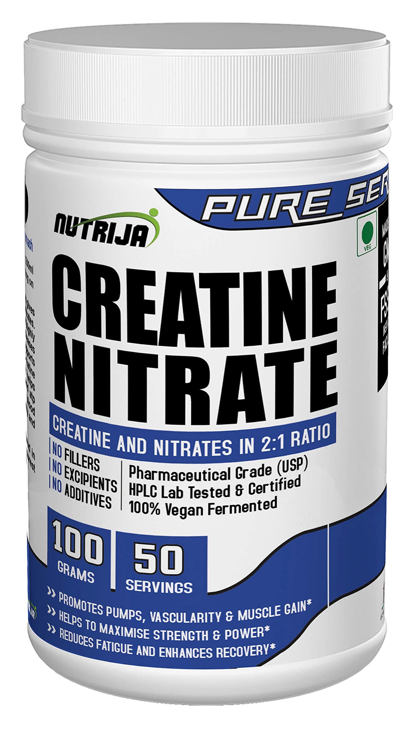 NutriJa Creatine Nitrate - Pure and USP Grade-100 Grams