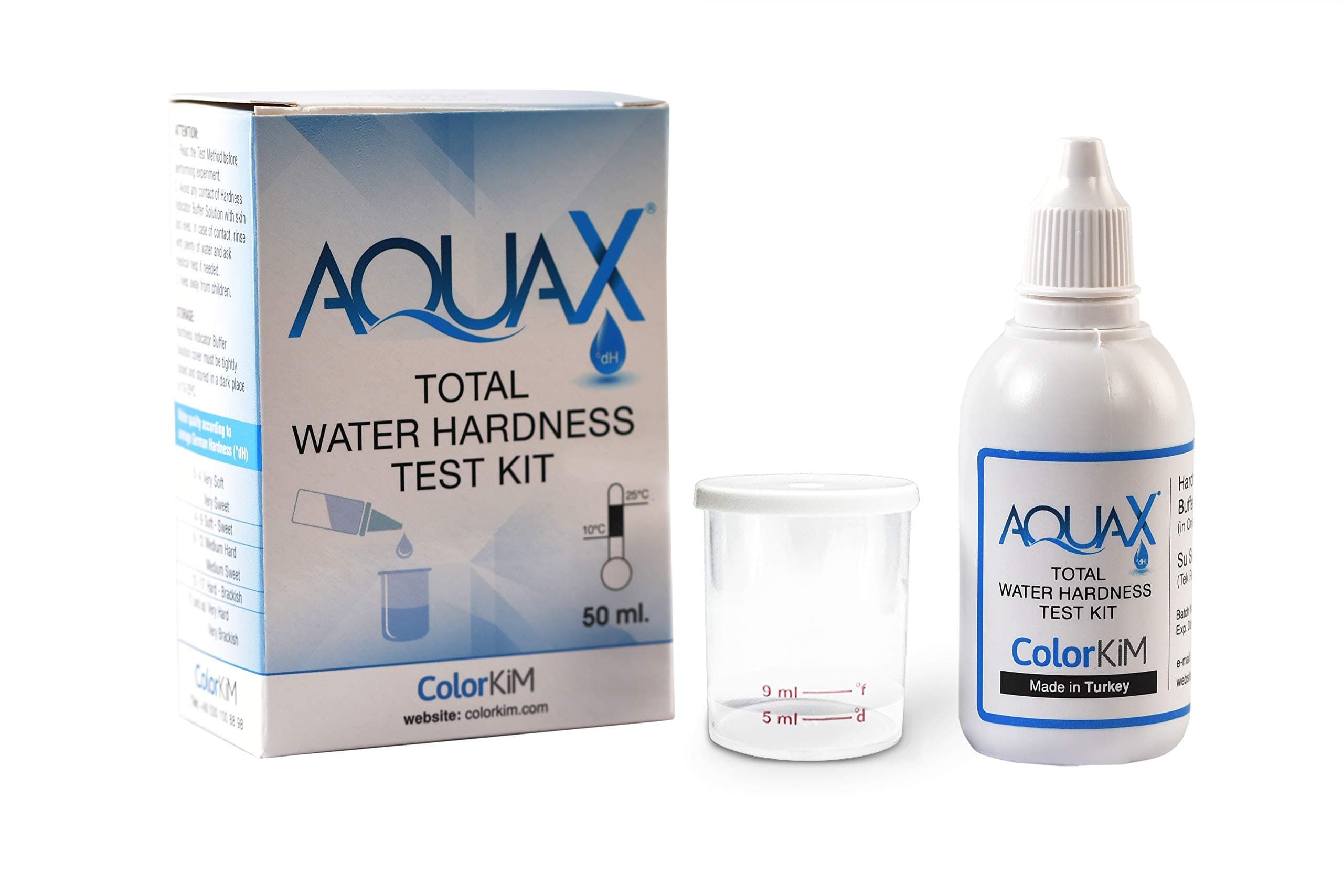 Total Water Hardness Test for Pool, Aquarium, and Drinking Water, and Improving Water Softener Efficiency, Hard Water Test Kit