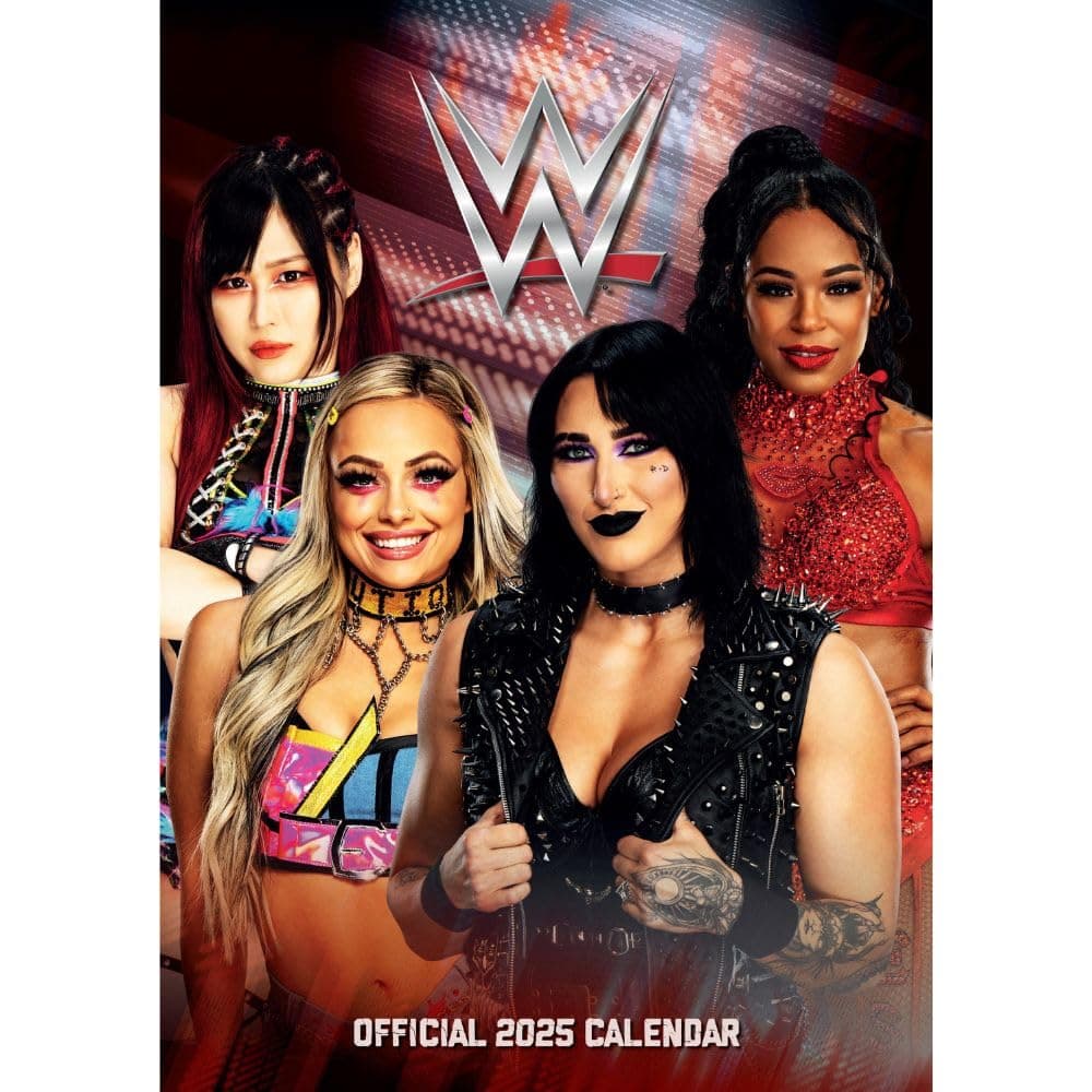 2025 Calendar WWE Women Month to View A3 Wrestling Calendar Official Product