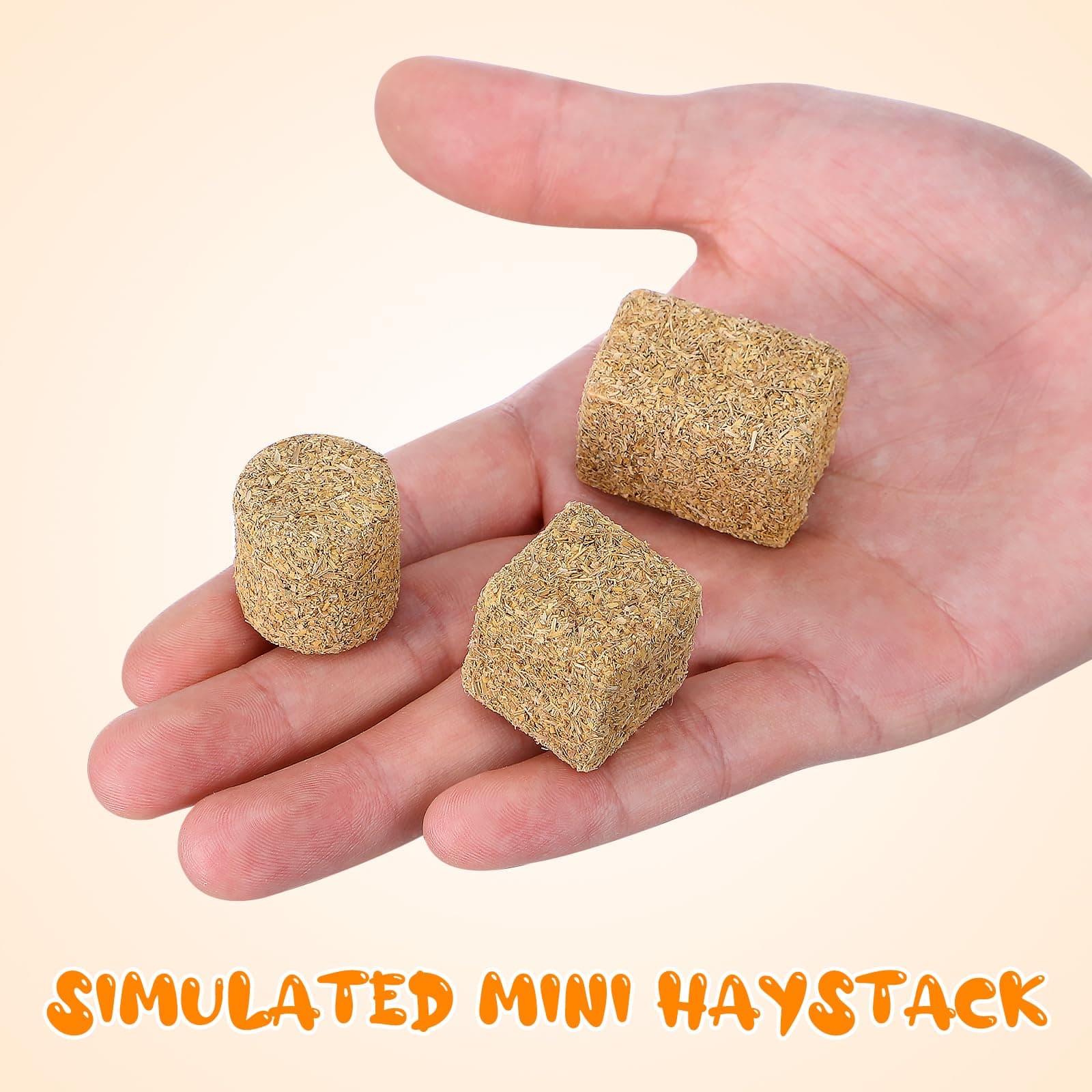 jojofuny 12pcs Miniature Hay Bales Decor, Mini Haystack for Dollhouse - Fake Straw Bale for Table Decoration - Scene Decor for Farm Model, DIY Craft, Autumn Harvest Centerpiece