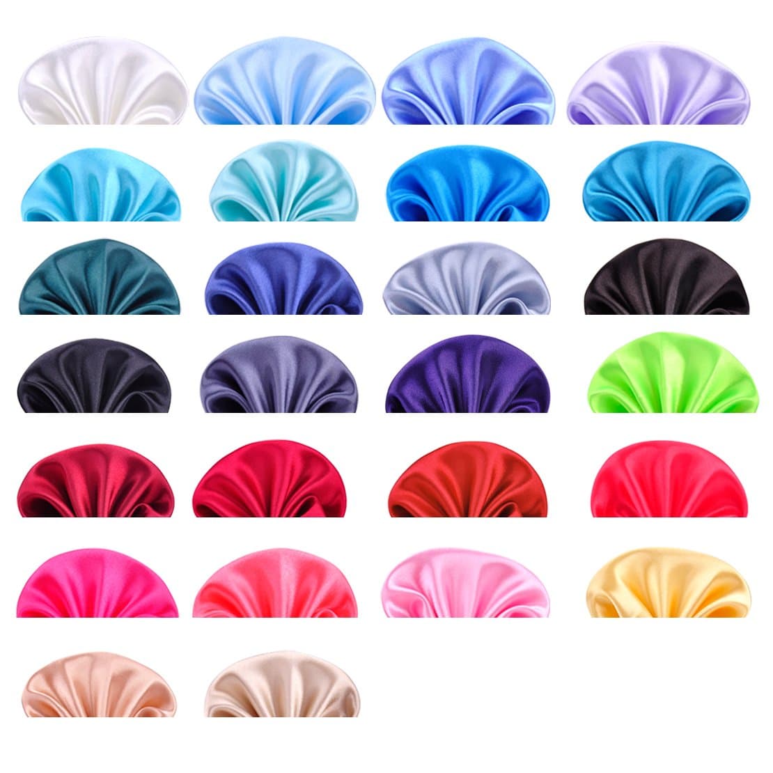 Solid Color Men's Pocket Square Handkerchief Hanky Polyester Silk Satin Wedding Party Gift Box