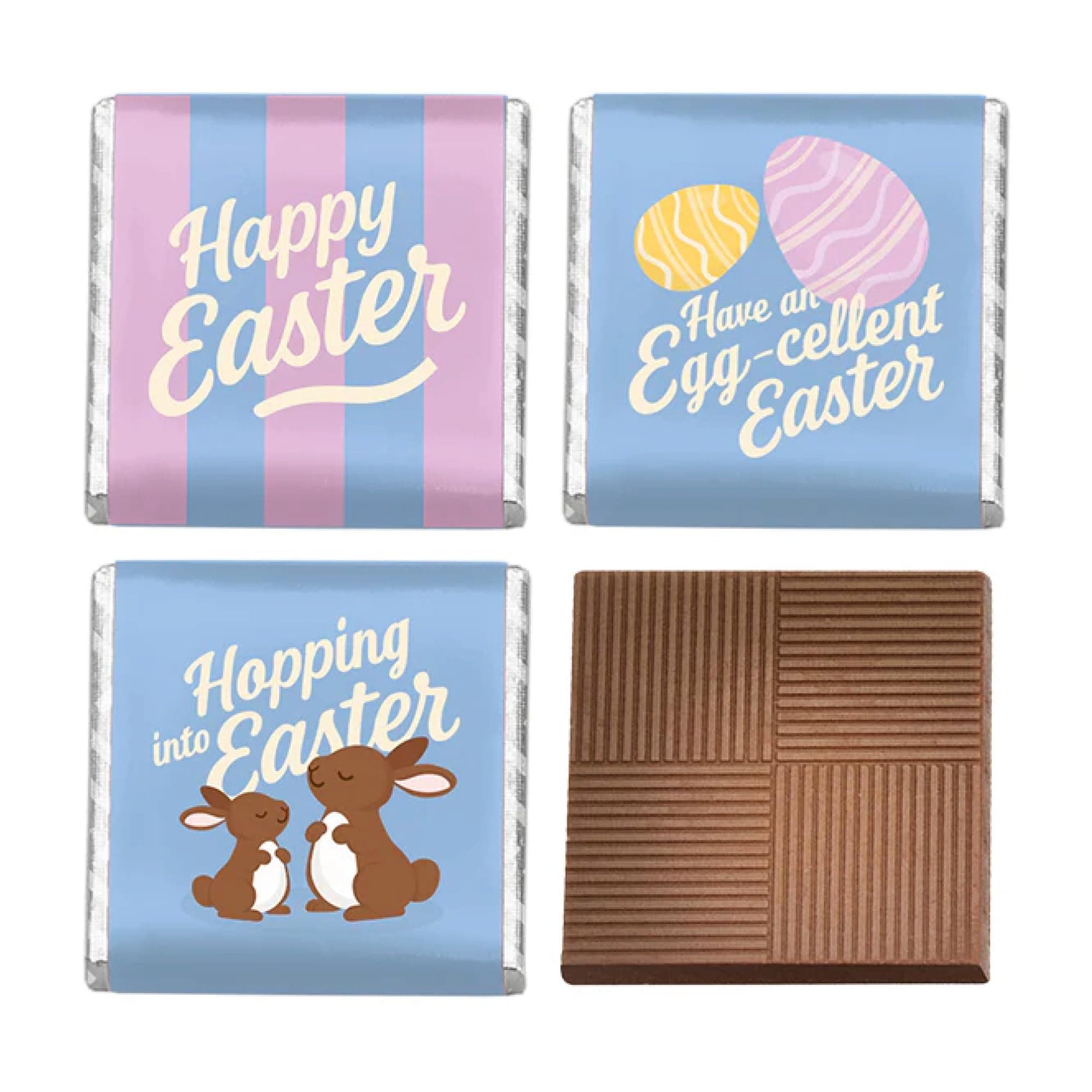 24 x Happy Easter Milk Chocolate Neapolitans – Perfect For An Easter Egg Hunt or Easter Gift