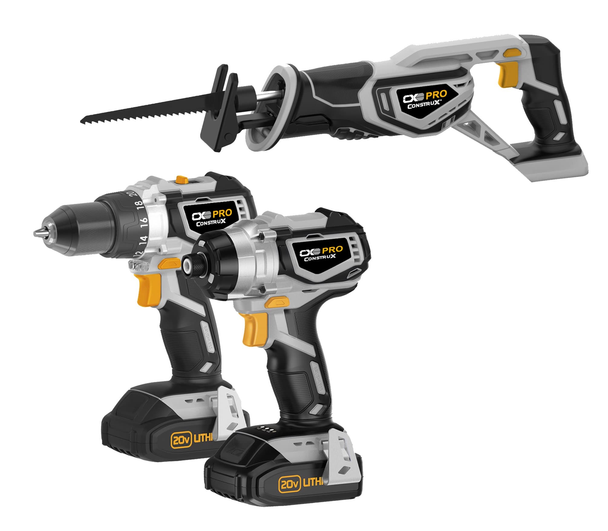 CXP20VDIR 20V Max Drill, Impact Driver, Reciprocating Saw Combo Kit