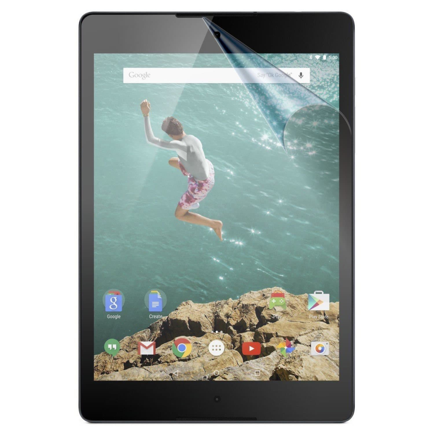 SAMRICK - Pack of 2 - HTC Nexus 9 - Transparent Screen Protector/Film/Foil (3 Layer Technology) & Microfibre Cloth